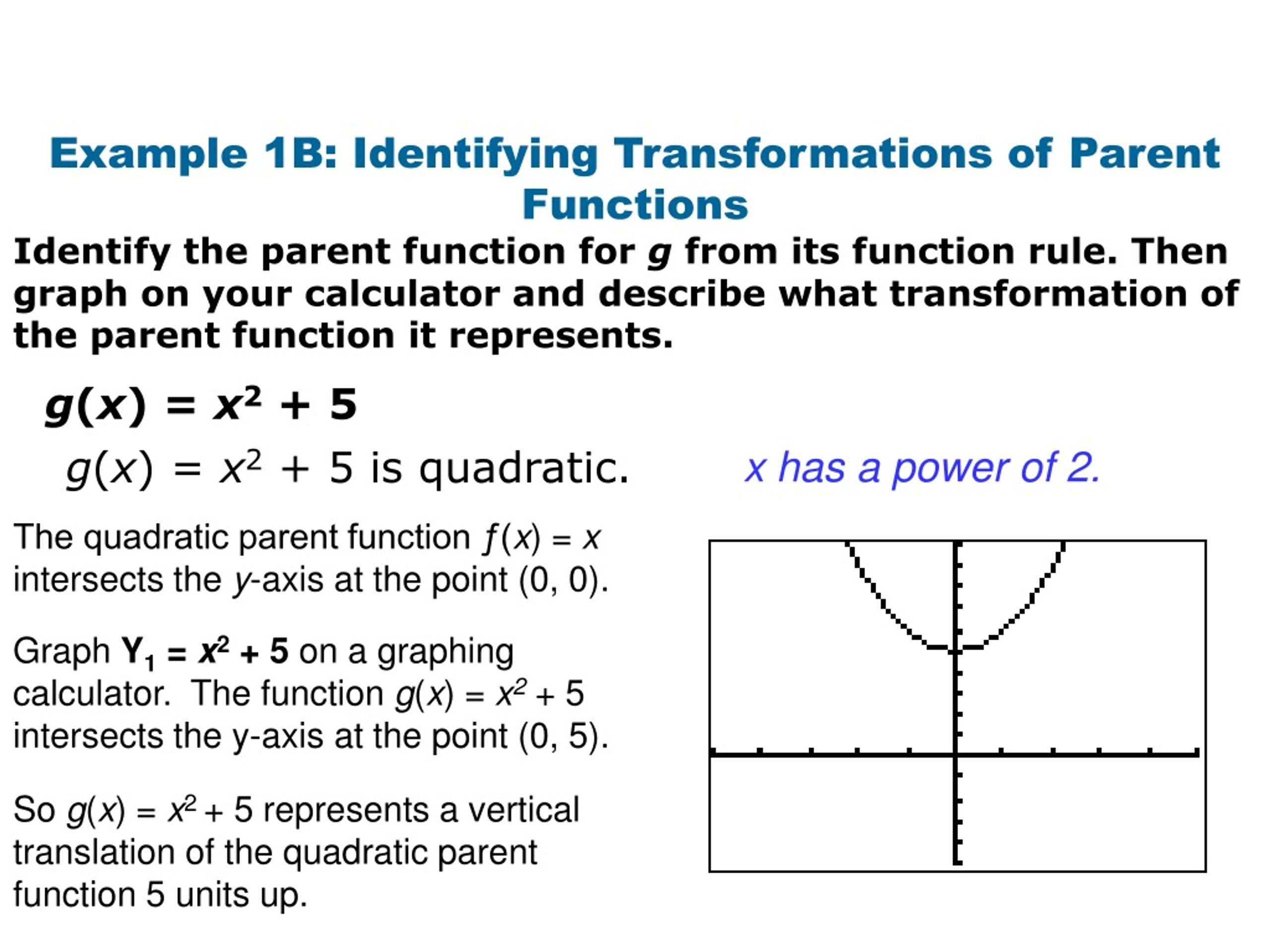 PPT Parent Functions PowerPoint Presentation, free download ID336879
