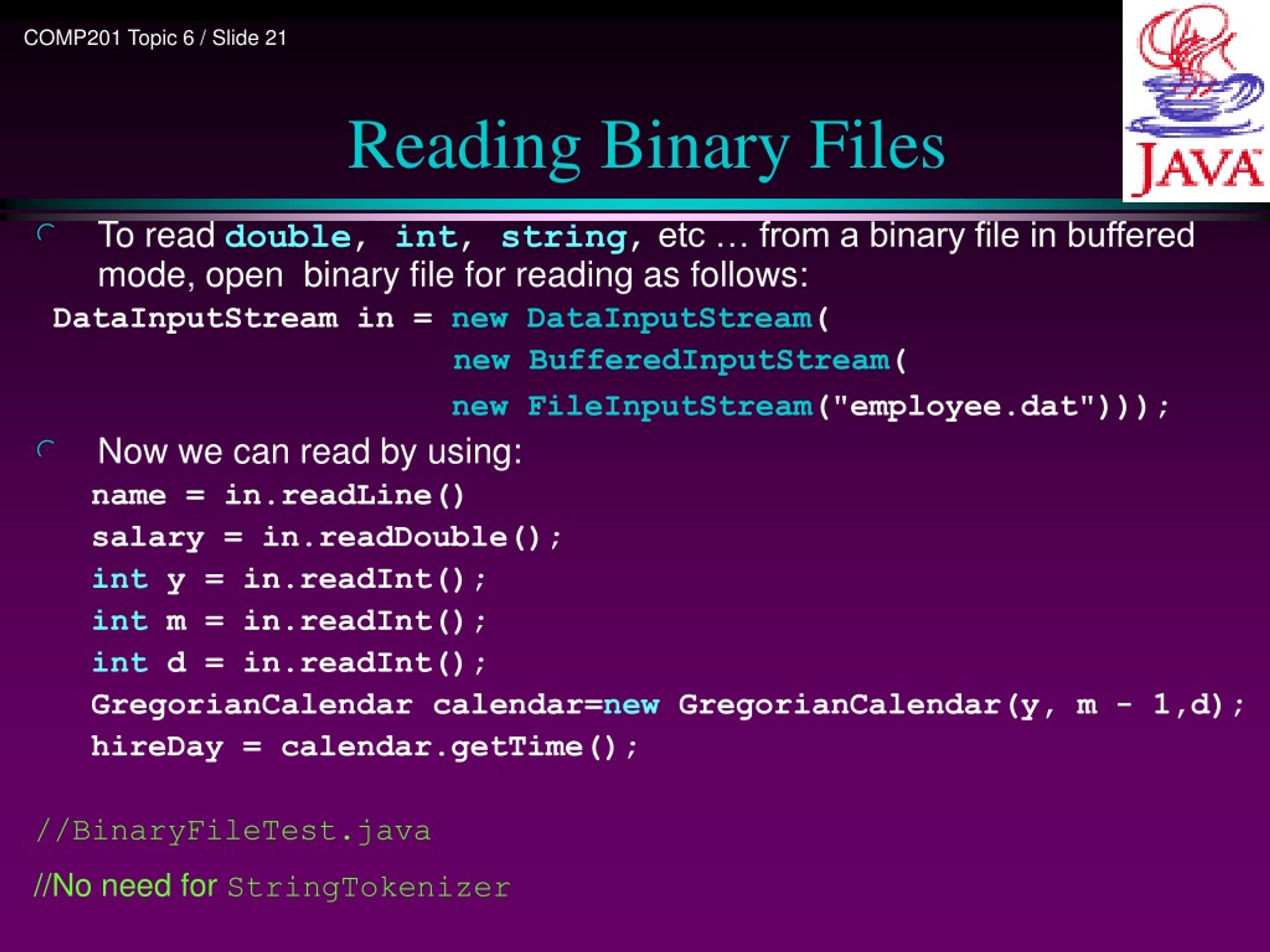PPT COMP201 Java Programming PowerPoint Presentation, free download