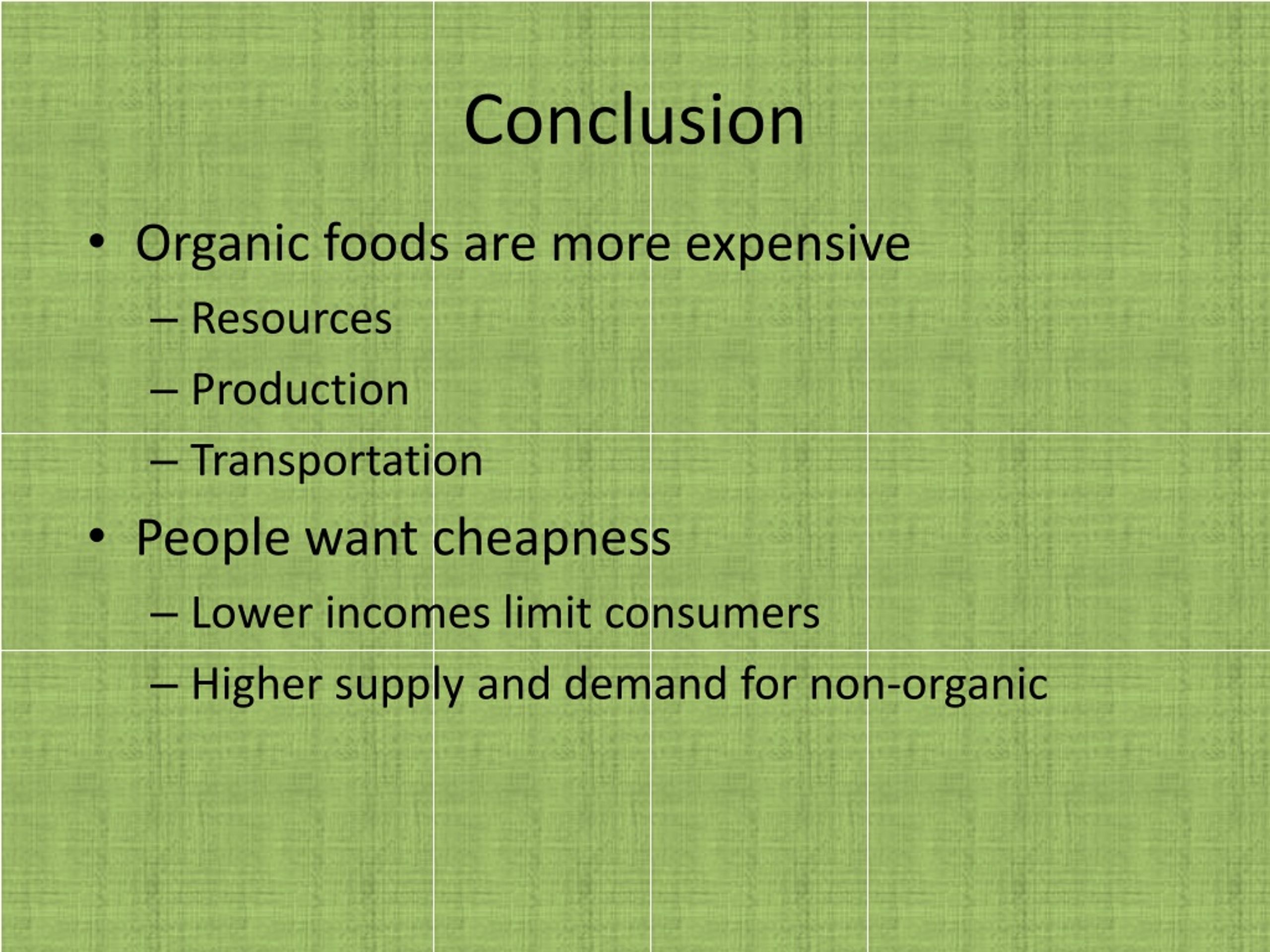 PPT How Much Does Eating Organic Cost? PowerPoint Presentation, free