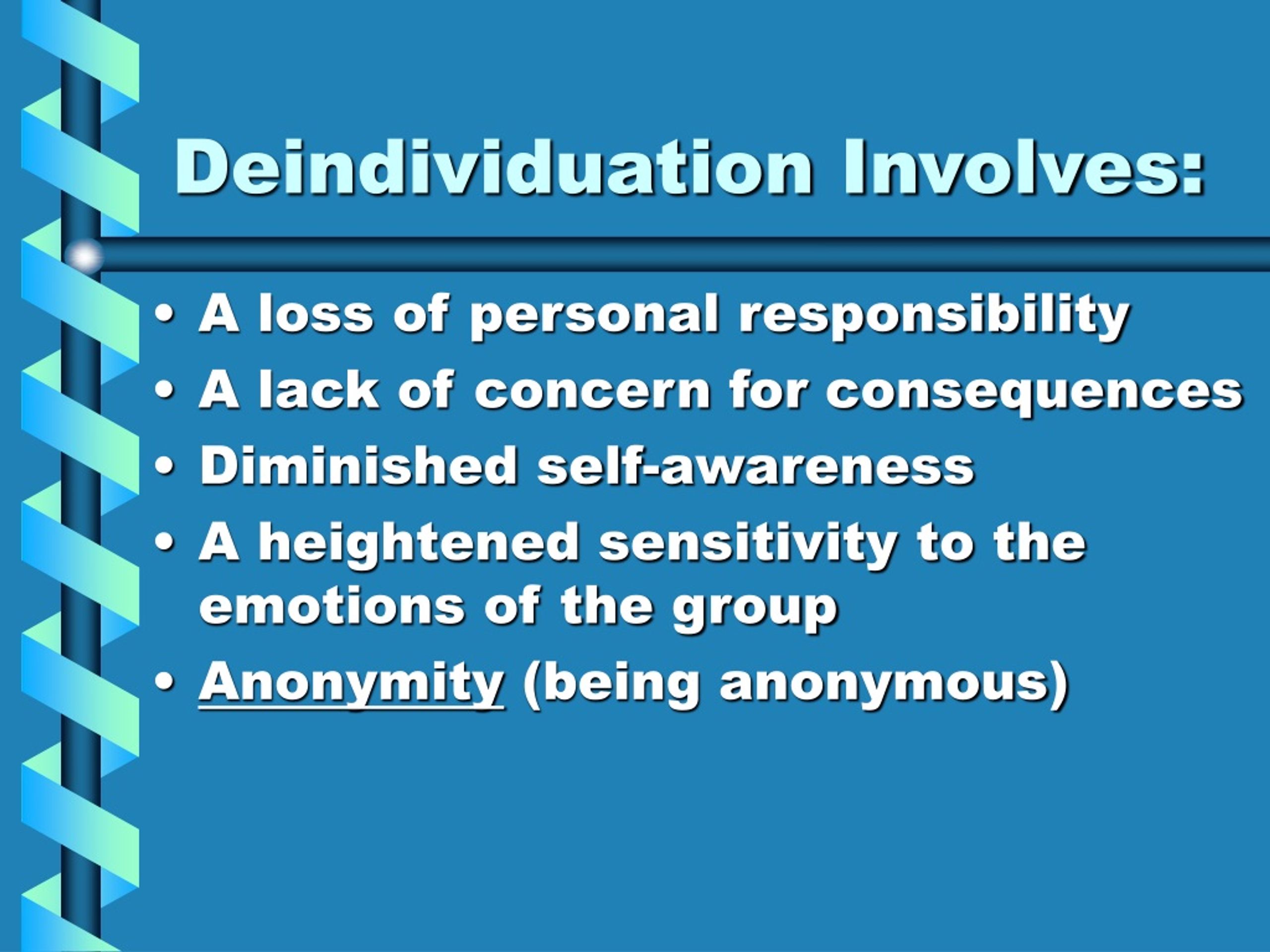 PPT Deindividuation PowerPoint Presentation, free download ID358227