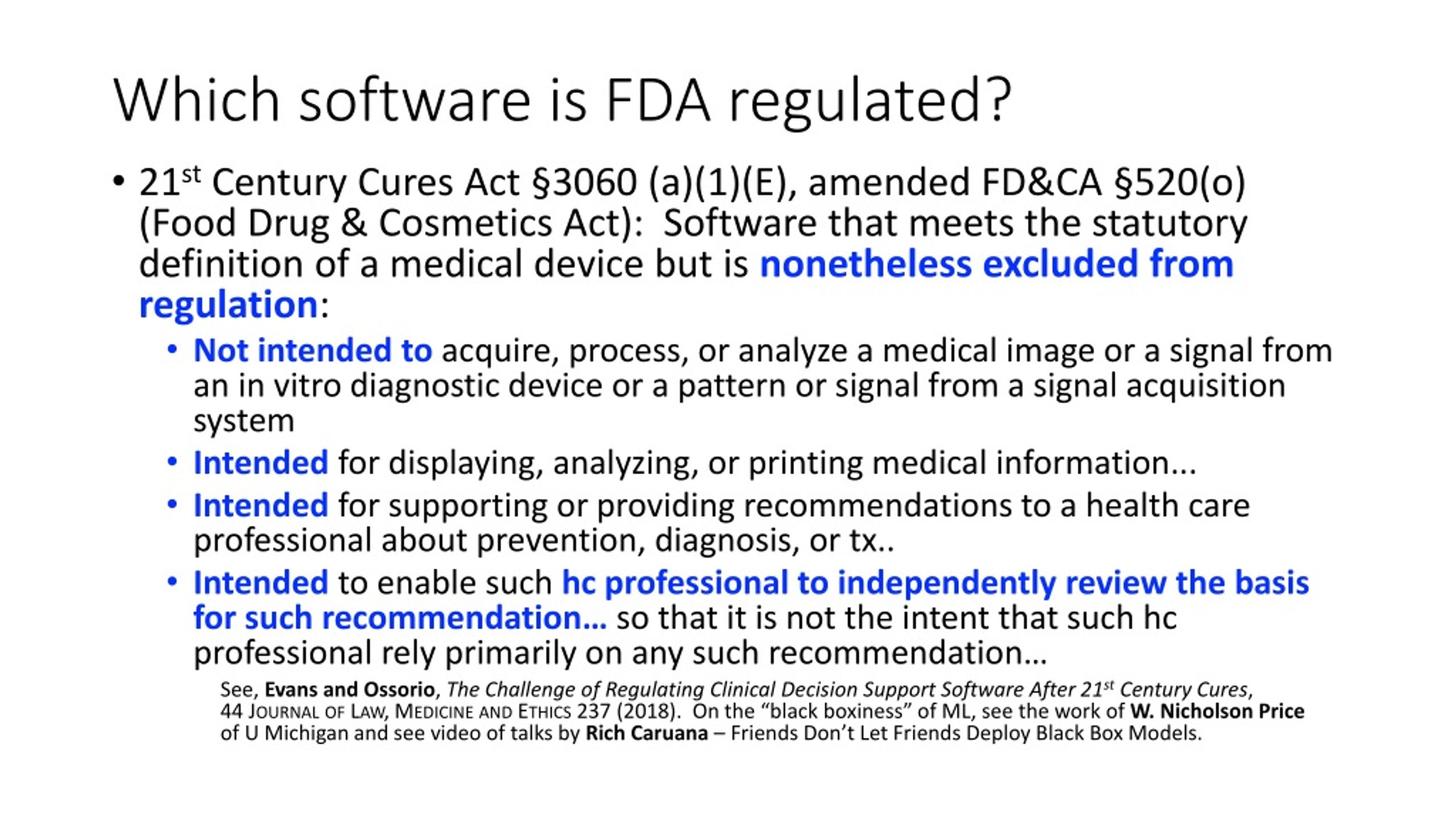 PPT Machine Learning Regulated by the FDA PowerPoint Presentation