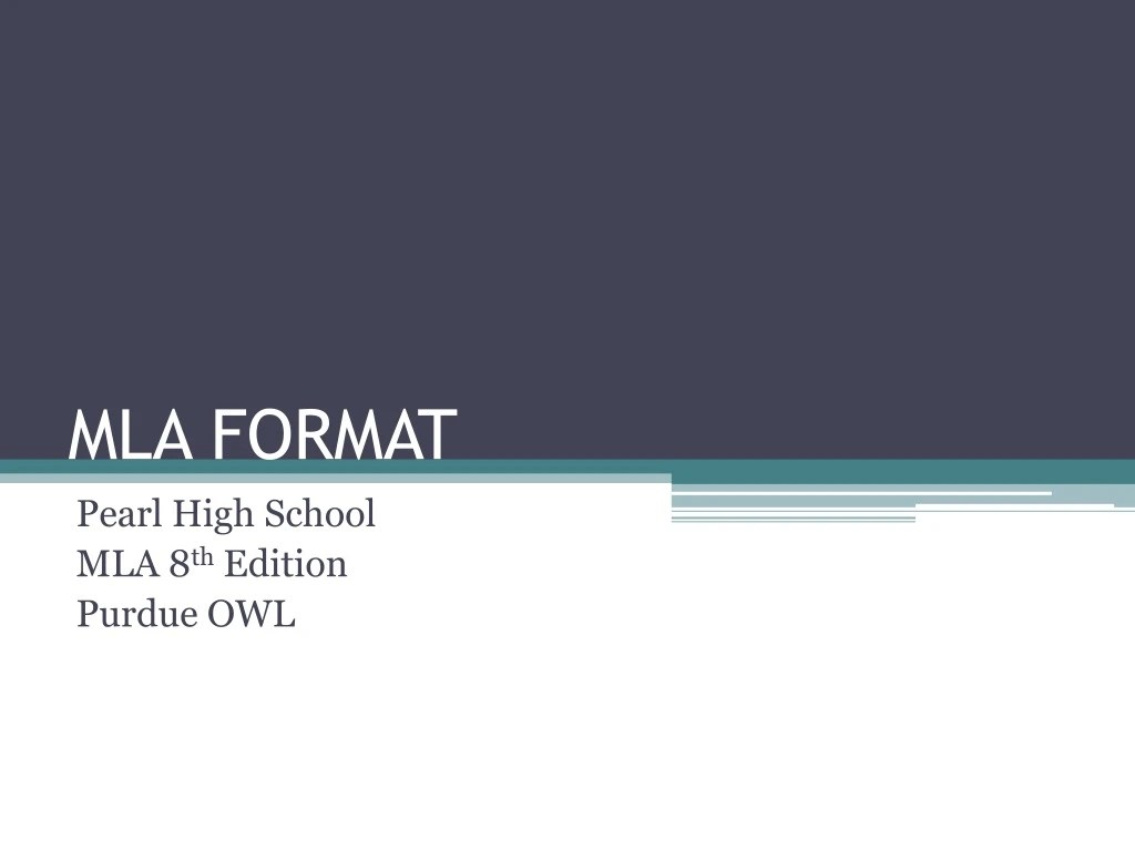 PPT MLA FORMAT PowerPoint Presentation, free download ID364079