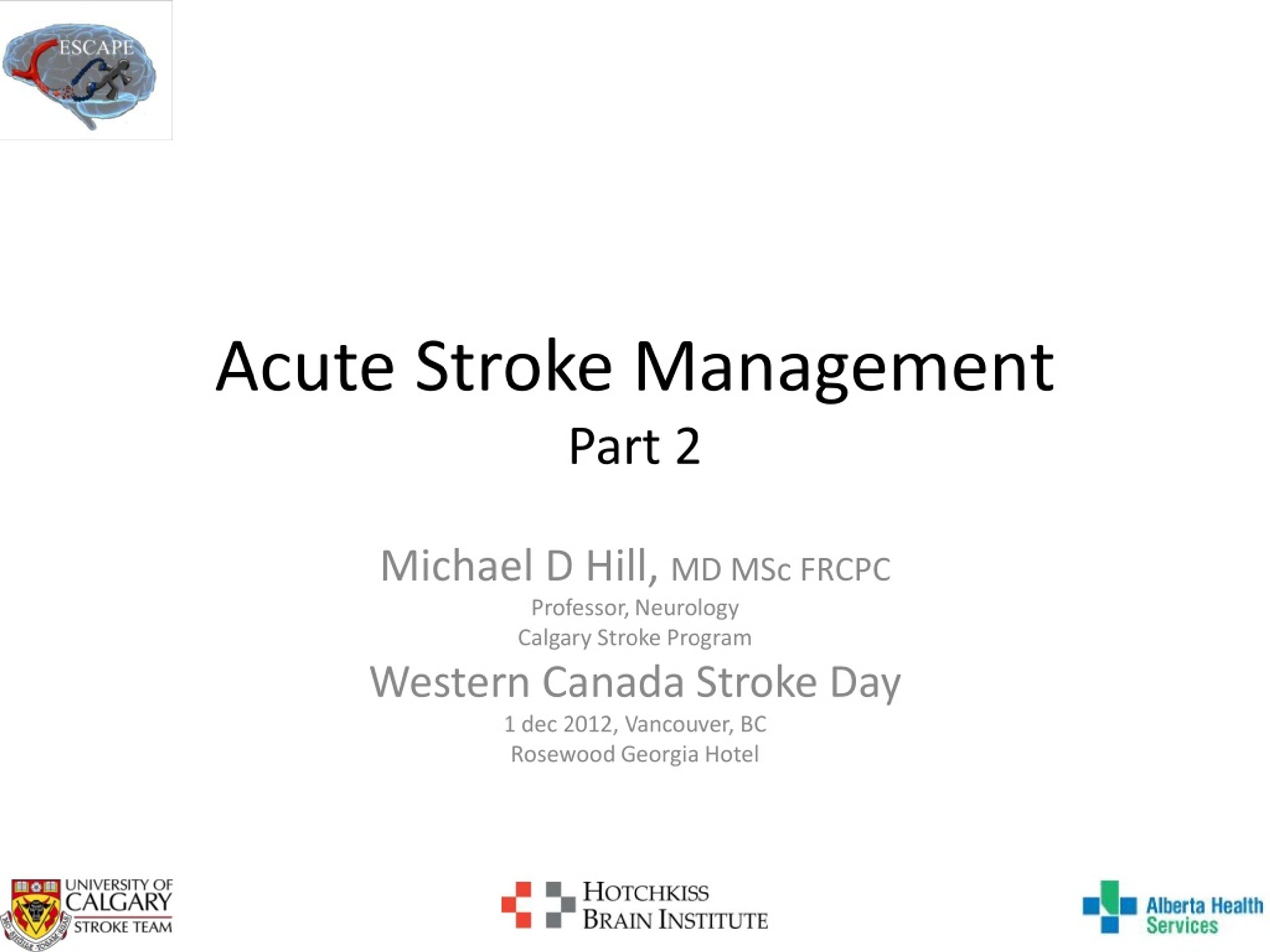 PPT Acute Stroke Management Part 2 PowerPoint Presentation, free