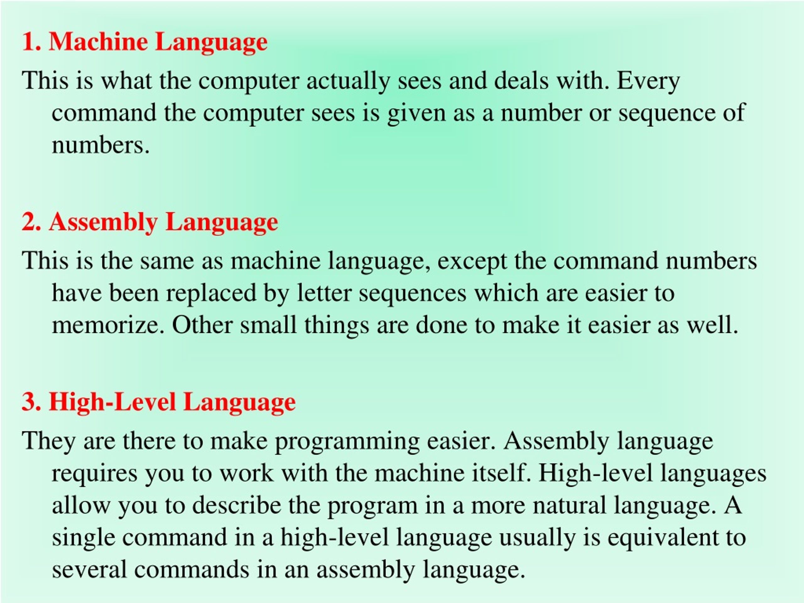 PPT Assembly Language 1 PowerPoint Presentation, free download ID374221