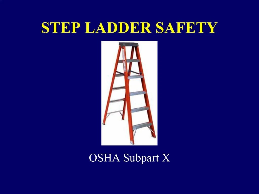 PPT STEP LADDER SAFETY PowerPoint Presentation, free download ID374636