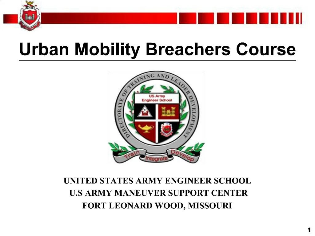 PPT UNITED STATES ARMY ENGINEER SCHOOL U.S ARMY MANEUVER SUPPORT