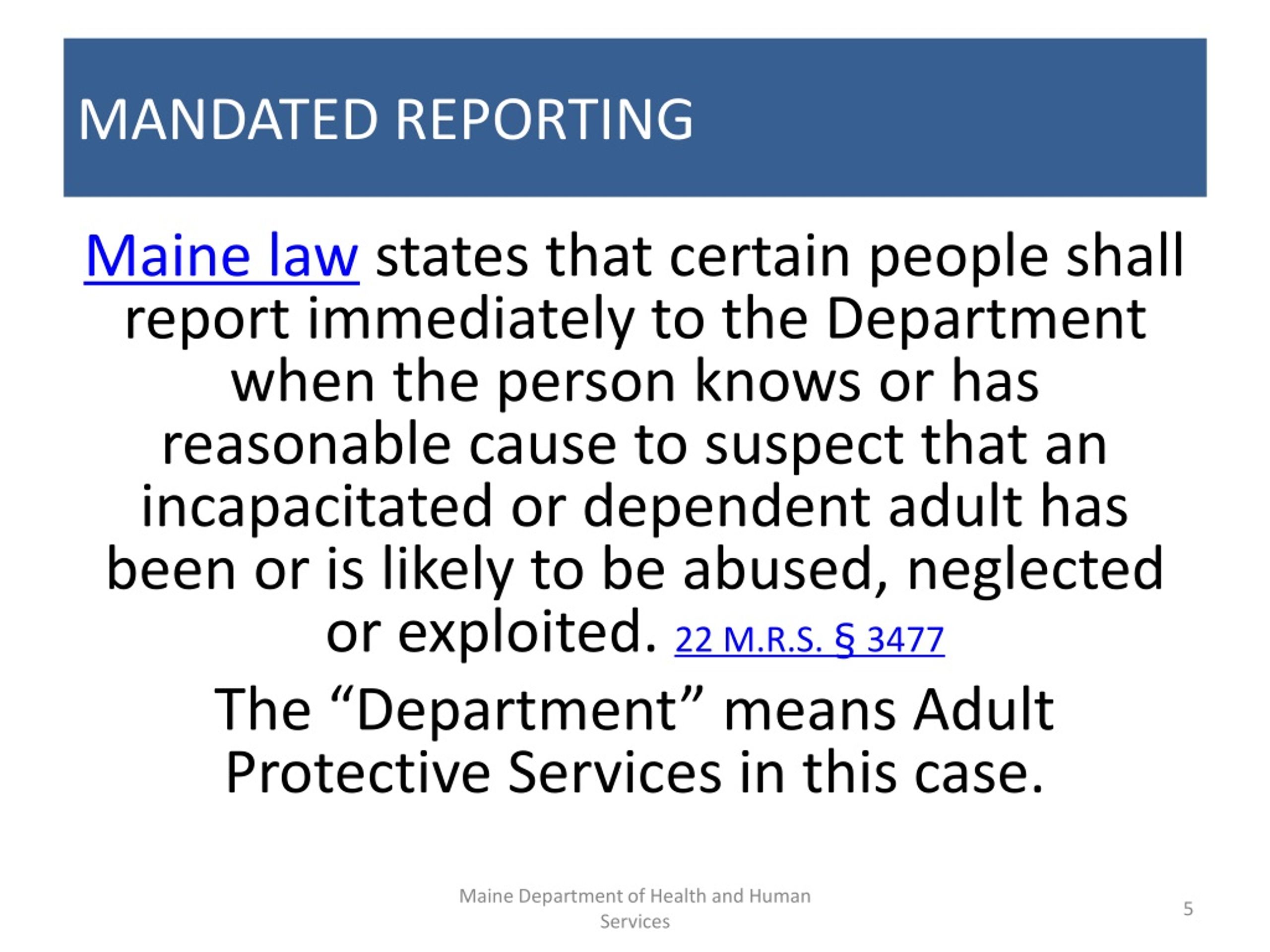 PPT MANDATED REPORTER TRAINING 2019 PowerPoint Presentation, free