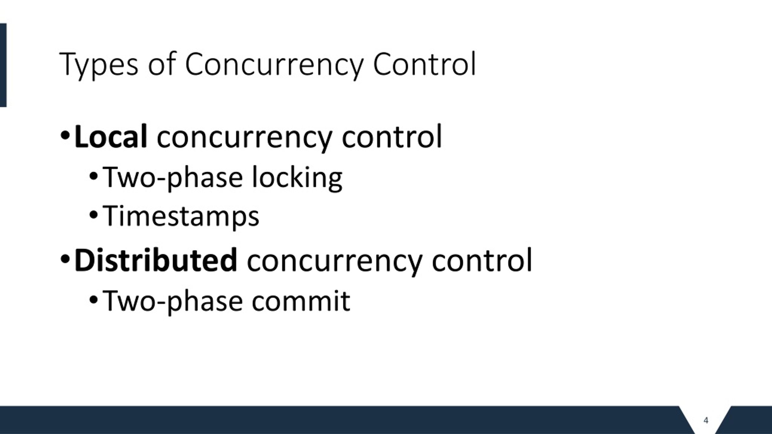 PPT Distributed Systems and Concurrency Concurrency Control in Local