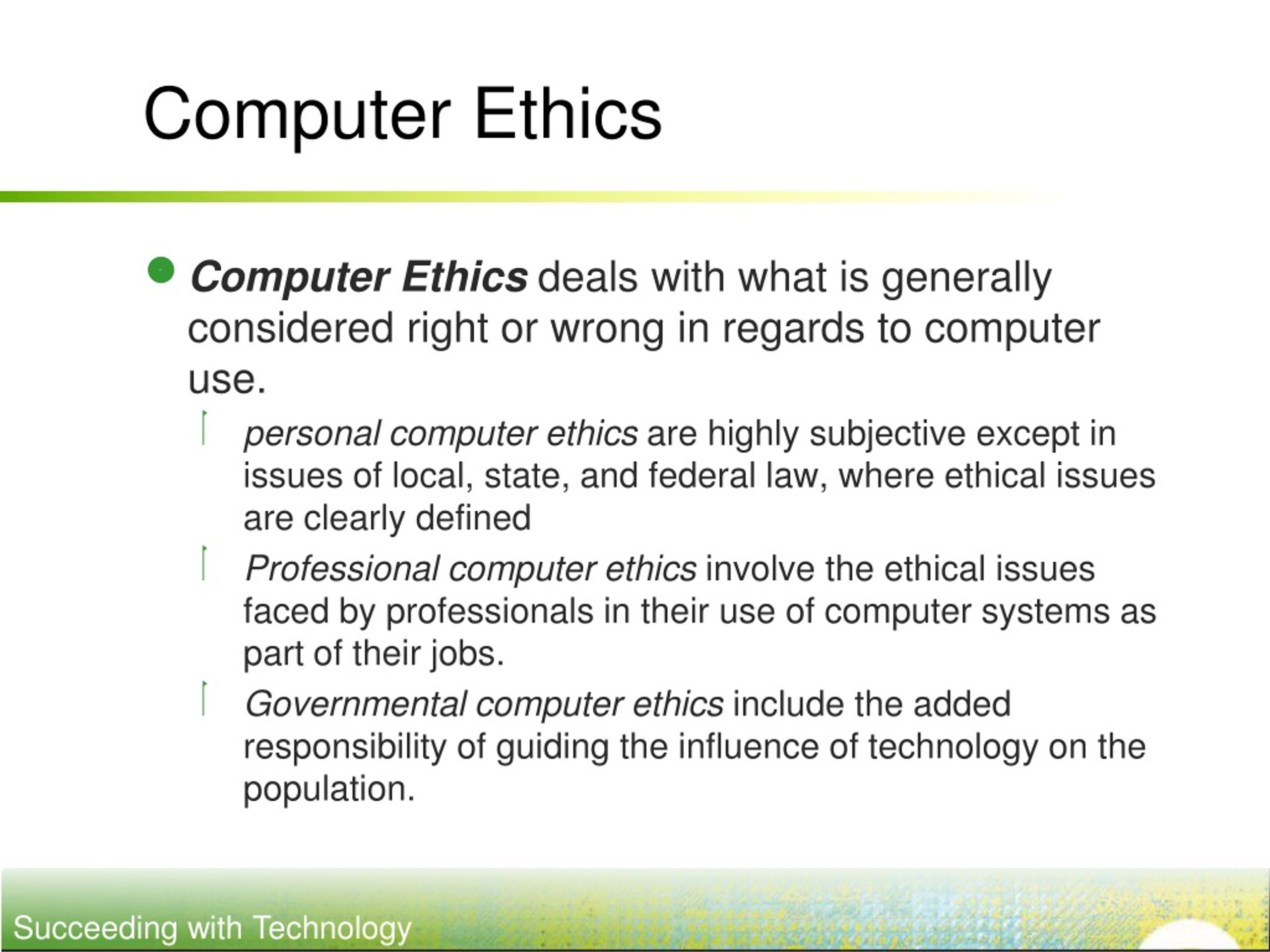 PPT Digital Society, Ethics, and Globalization PowerPoint