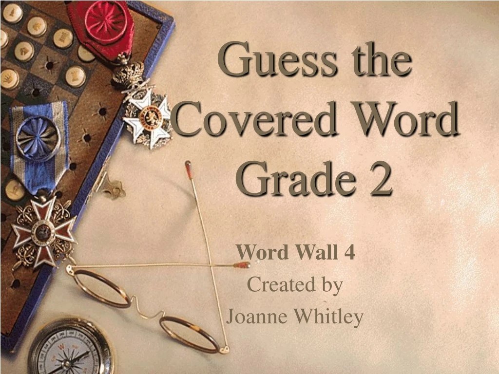 PPT Guess the Covered Word Grade 2 PowerPoint Presentation, free