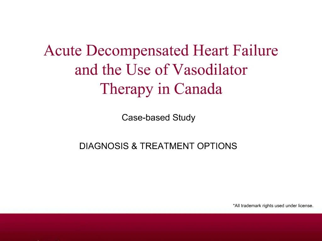 PPT Acute Heart Failure and the Use of Vasodilator