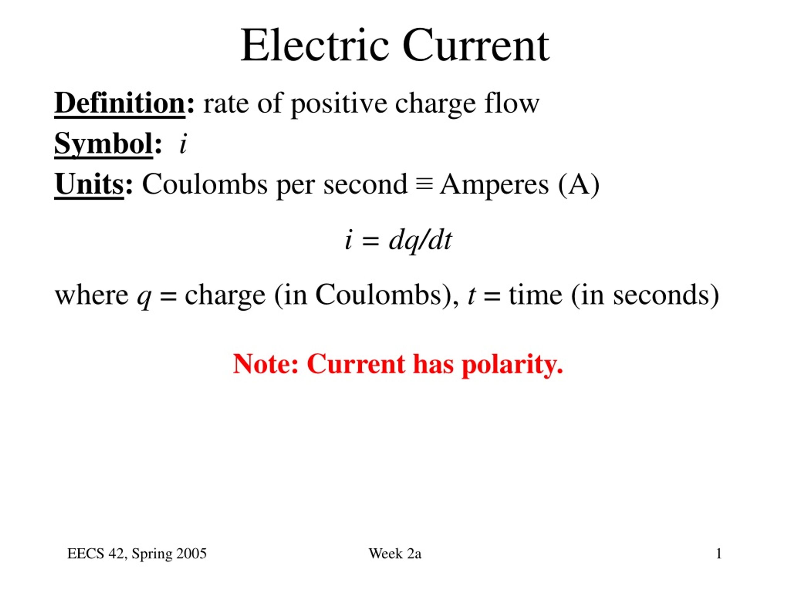 PPT Electric Current PowerPoint Presentation, free download ID409959