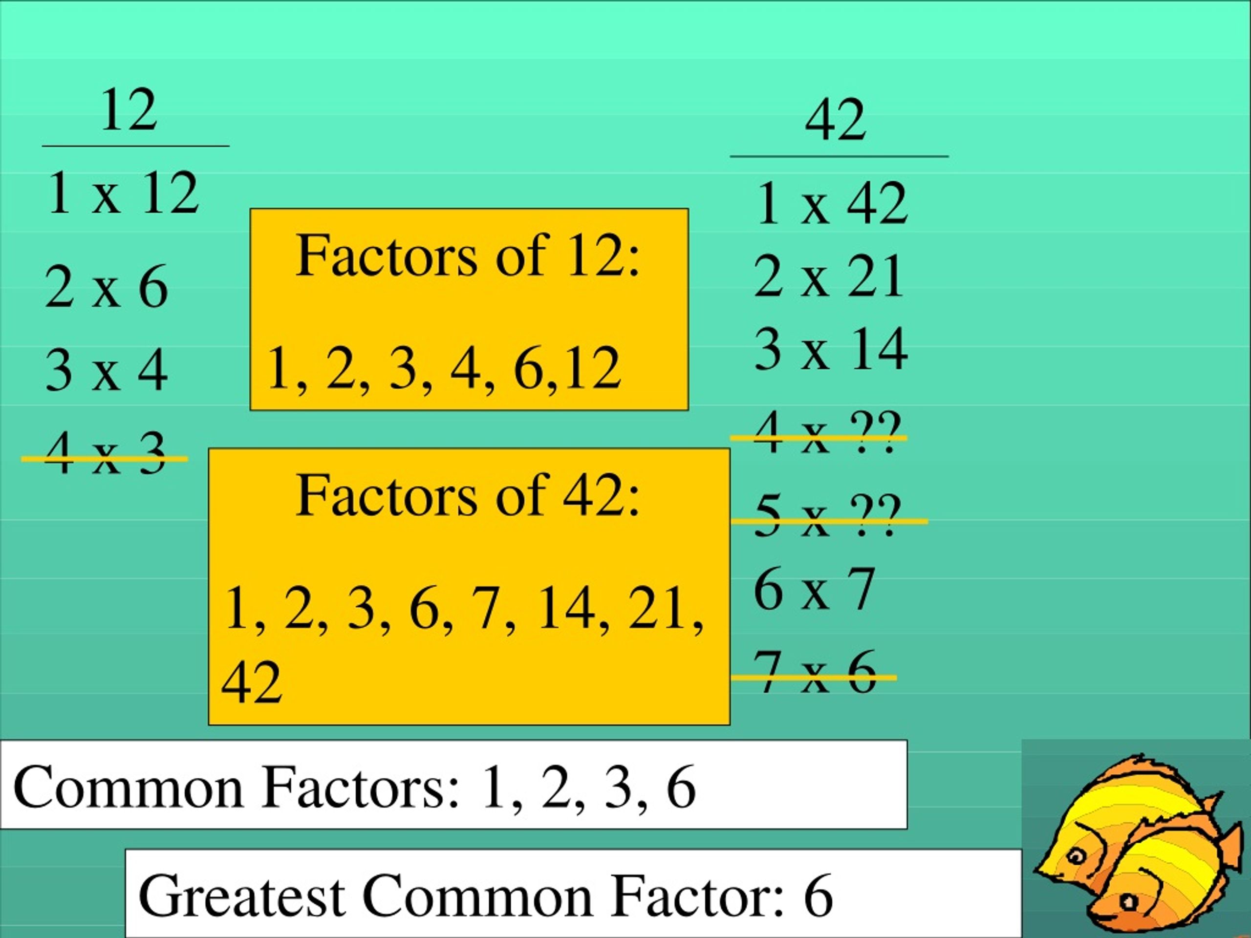 PPT Least Common Multiples and Greatest Common Factors PowerPoint