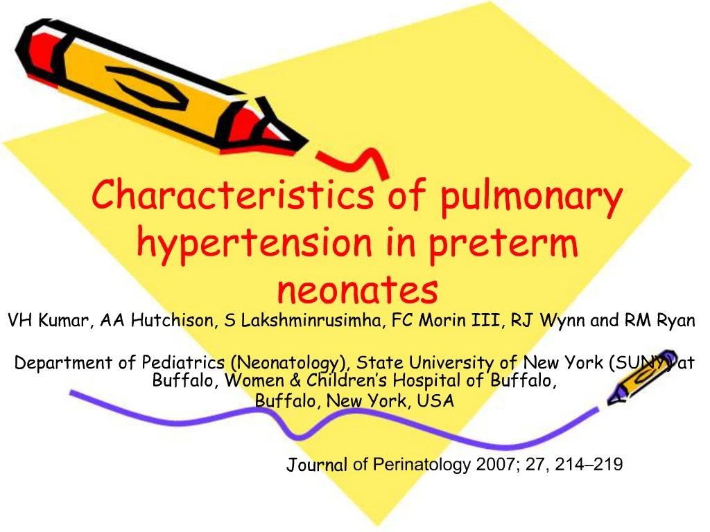 PPT Characteristics of pulmonary hypertension in preterm neonates