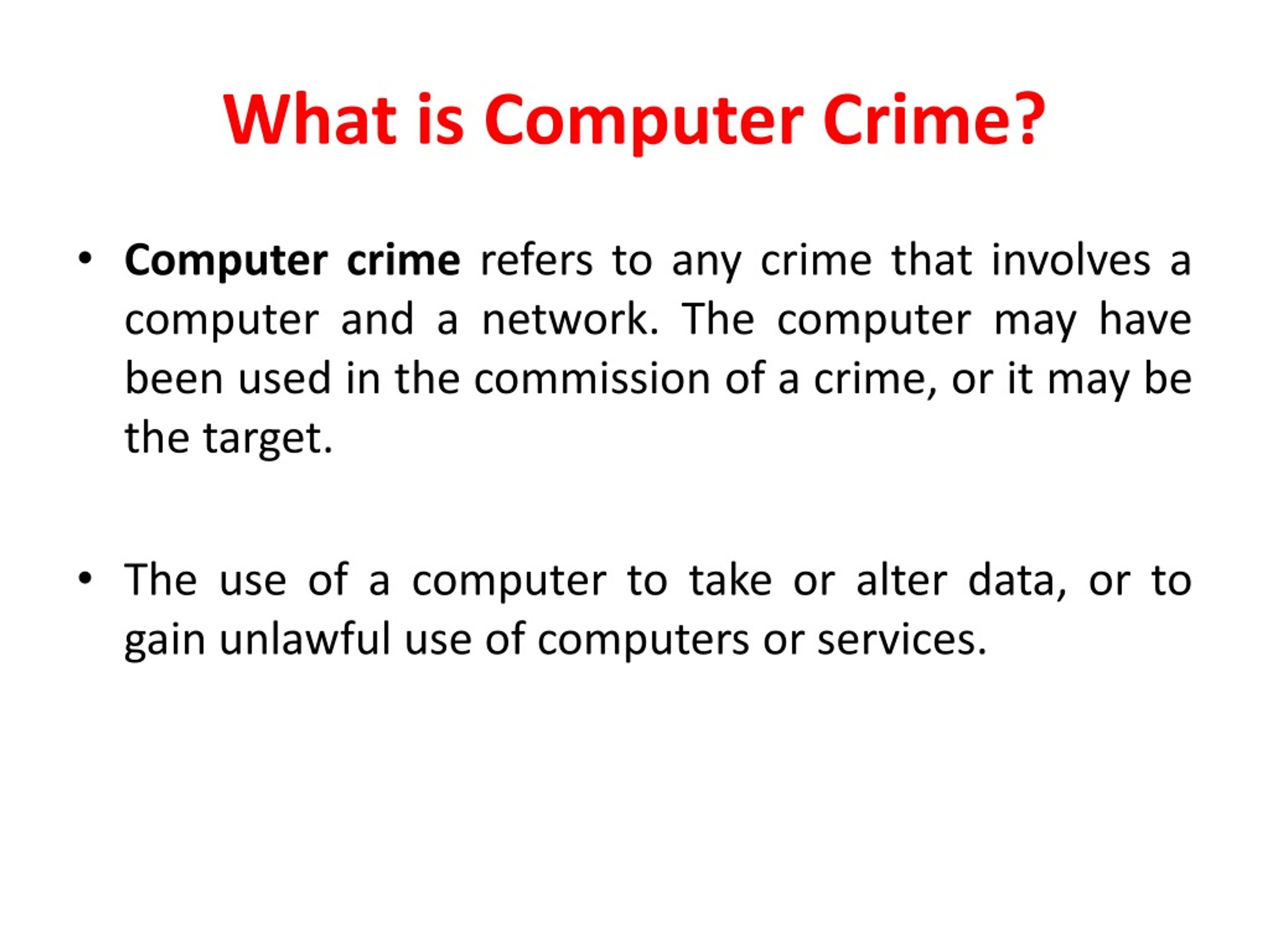 PPT Professional Practices COMPUTER CRIME PowerPoint Presentation