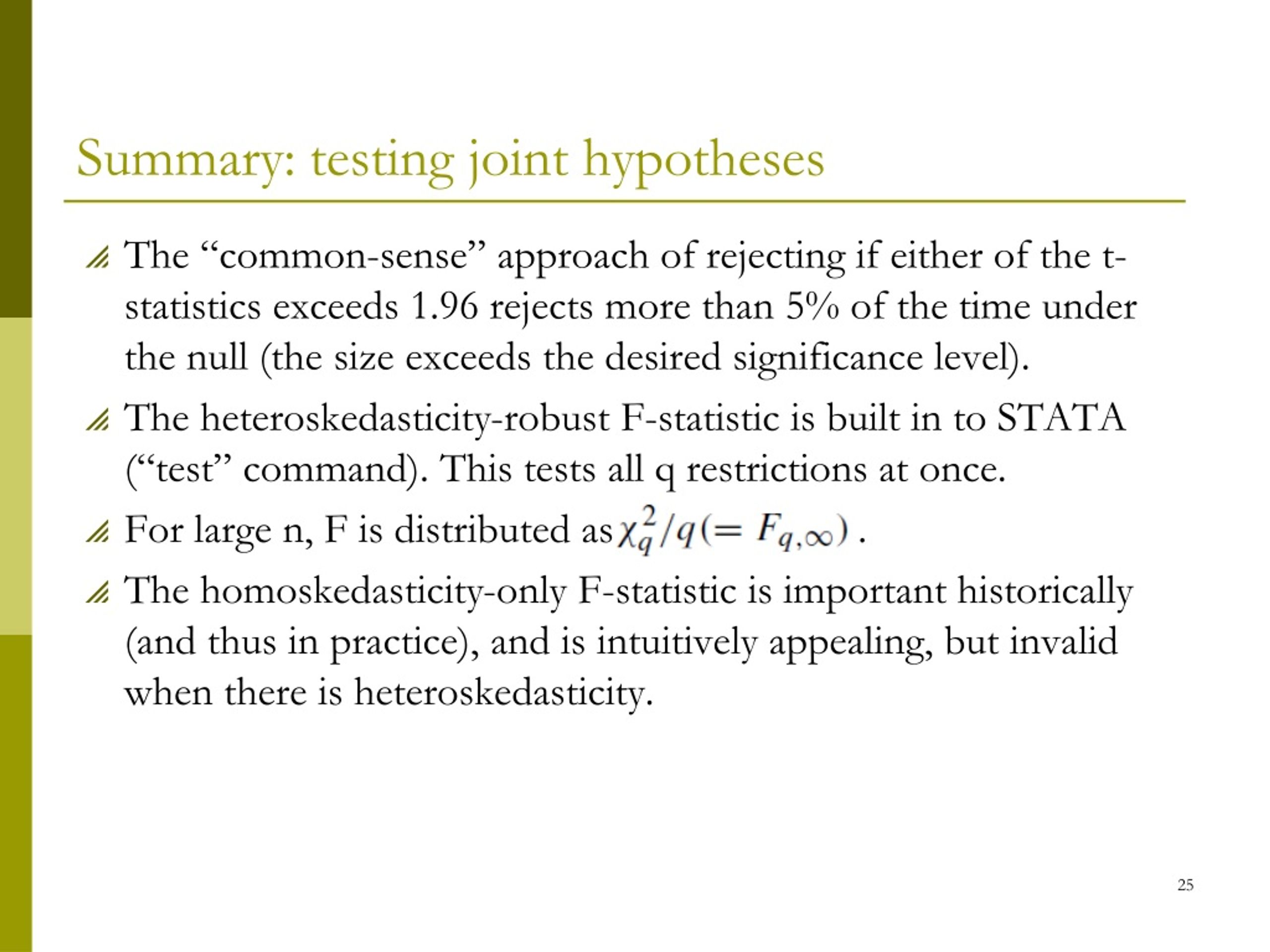 PPT Hypothesis Tests and Confident Intervals in Multiple Regressors