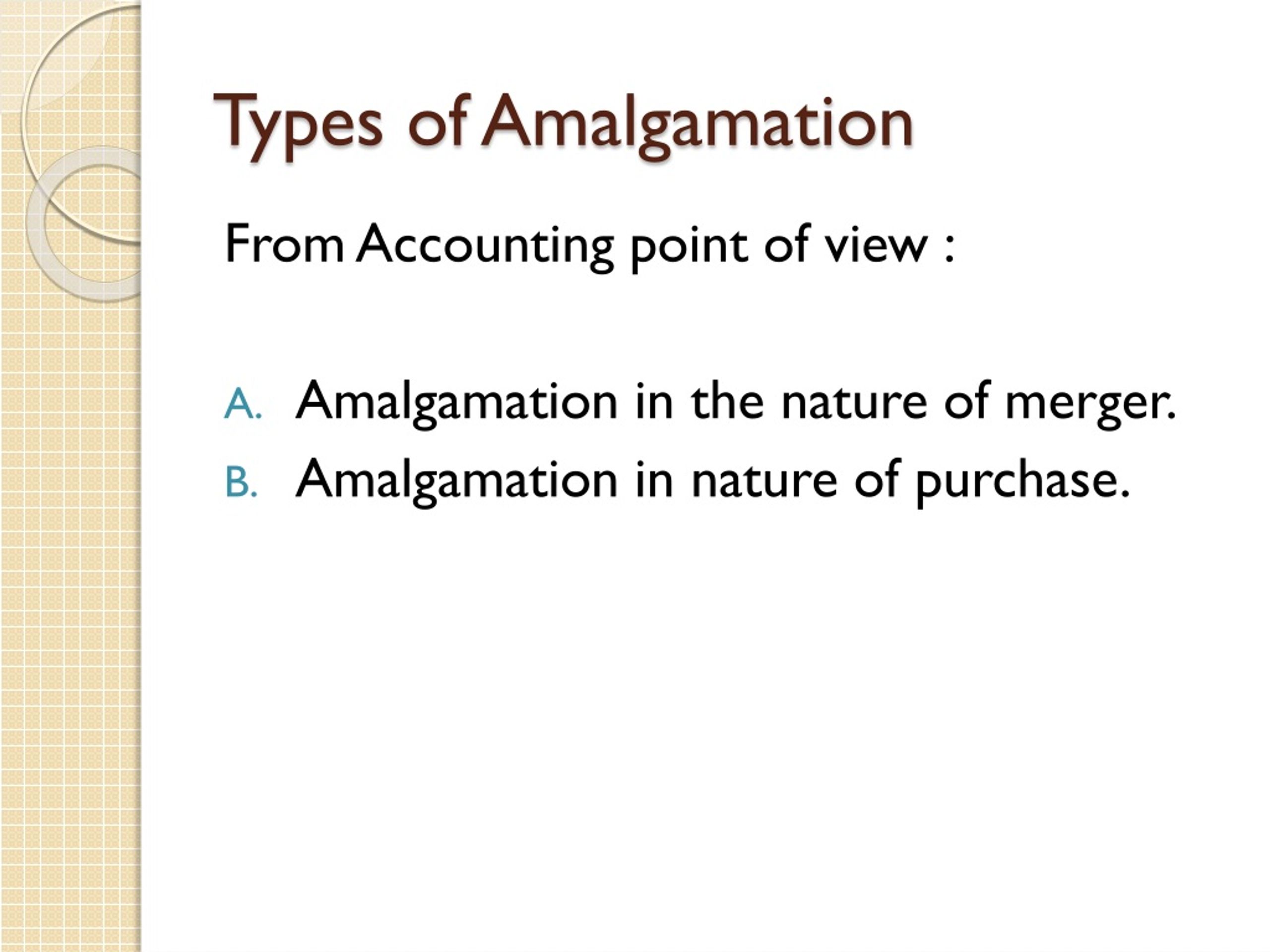 PPT Amalgamation& External Recontruction PowerPoint Presentation ID