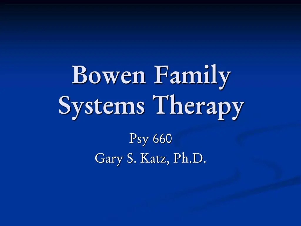 PPT Bowen Family Systems Therapy PowerPoint Presentation, free