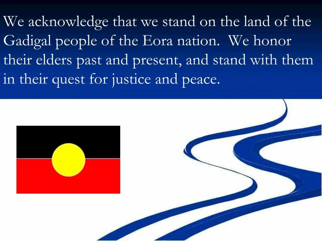 PPT We acknowledge that we stand on the land of the Gadigal people of