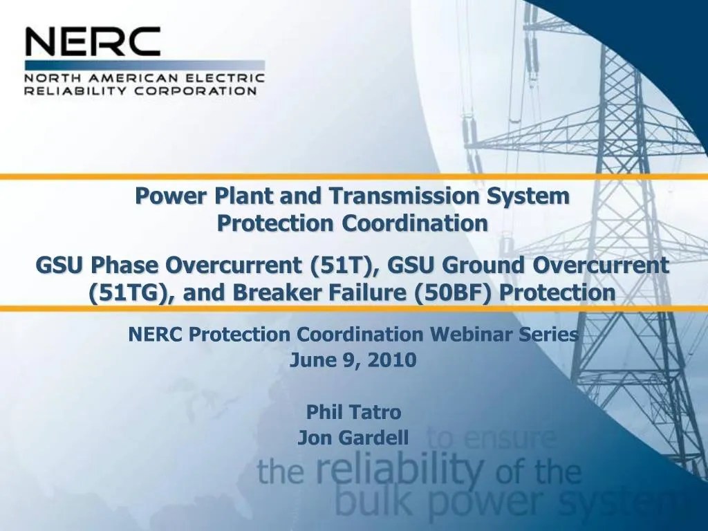 PPT Power Plant and Transmission System Protection Coordination GSU