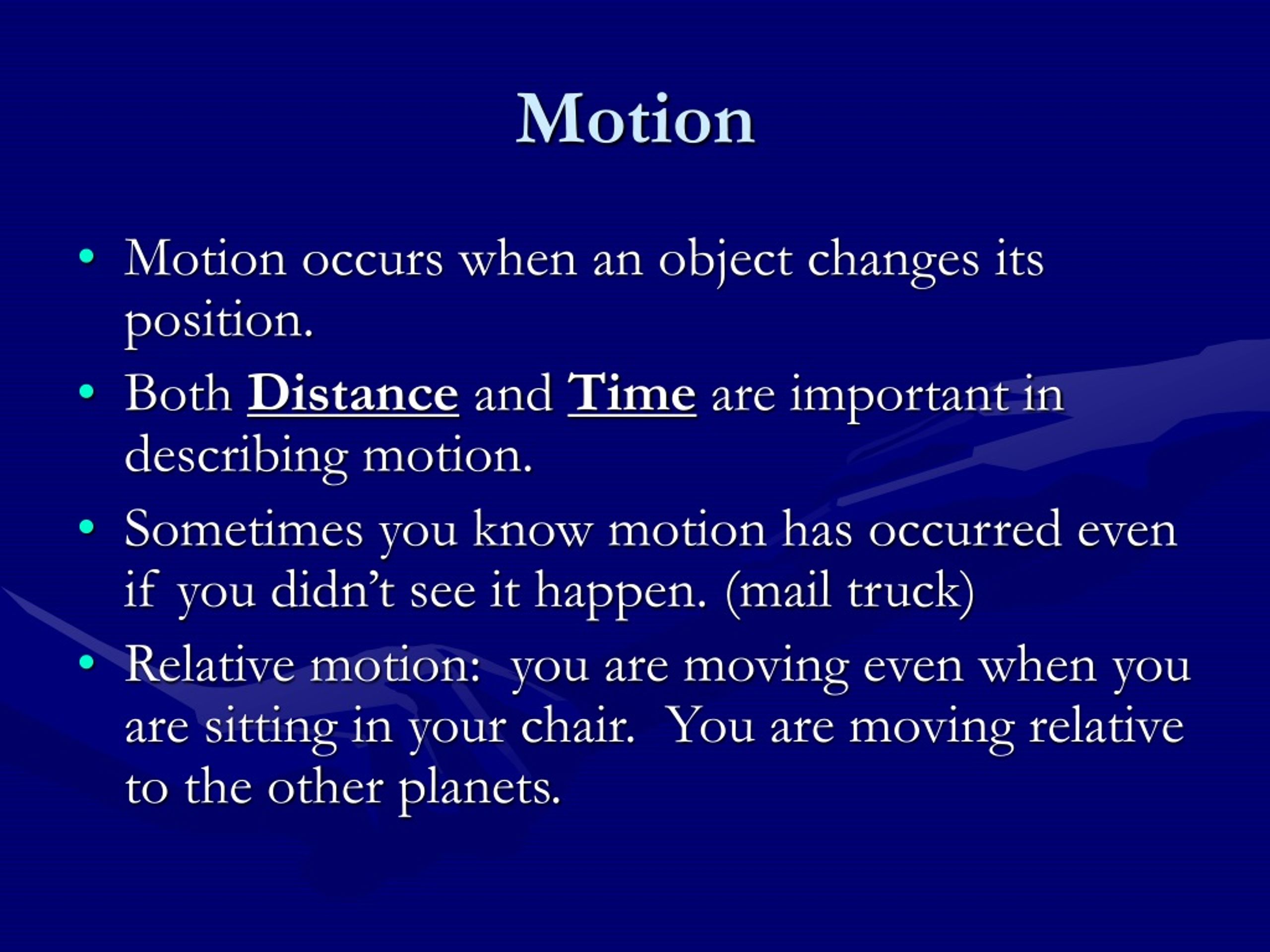 PPT Describing Motion PowerPoint Presentation, free download ID469784
