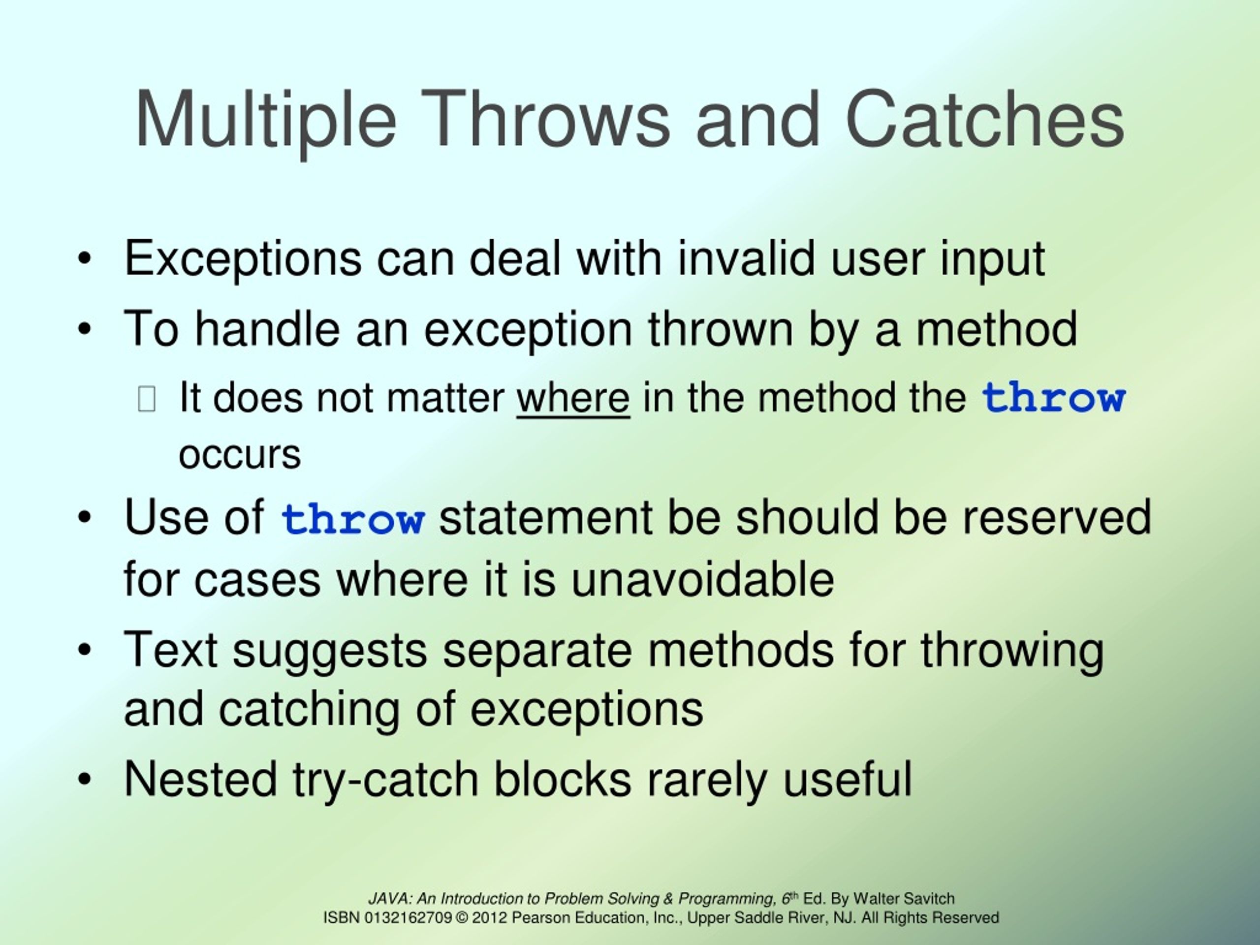 PPT Exception Handling PowerPoint Presentation, free download ID495609
