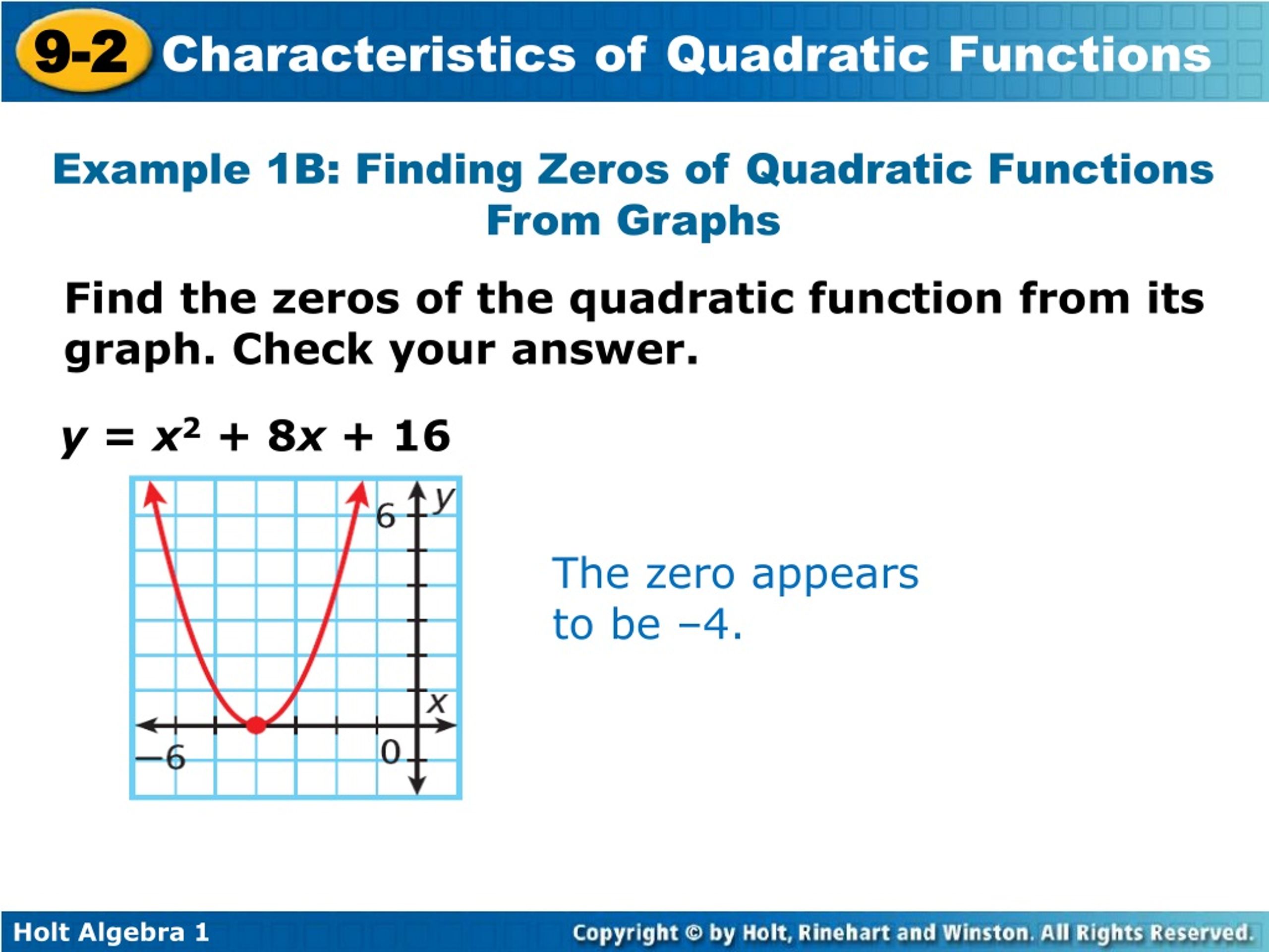 PPT Find the zeros, axis of symmetry, vertex and range of a quadratic