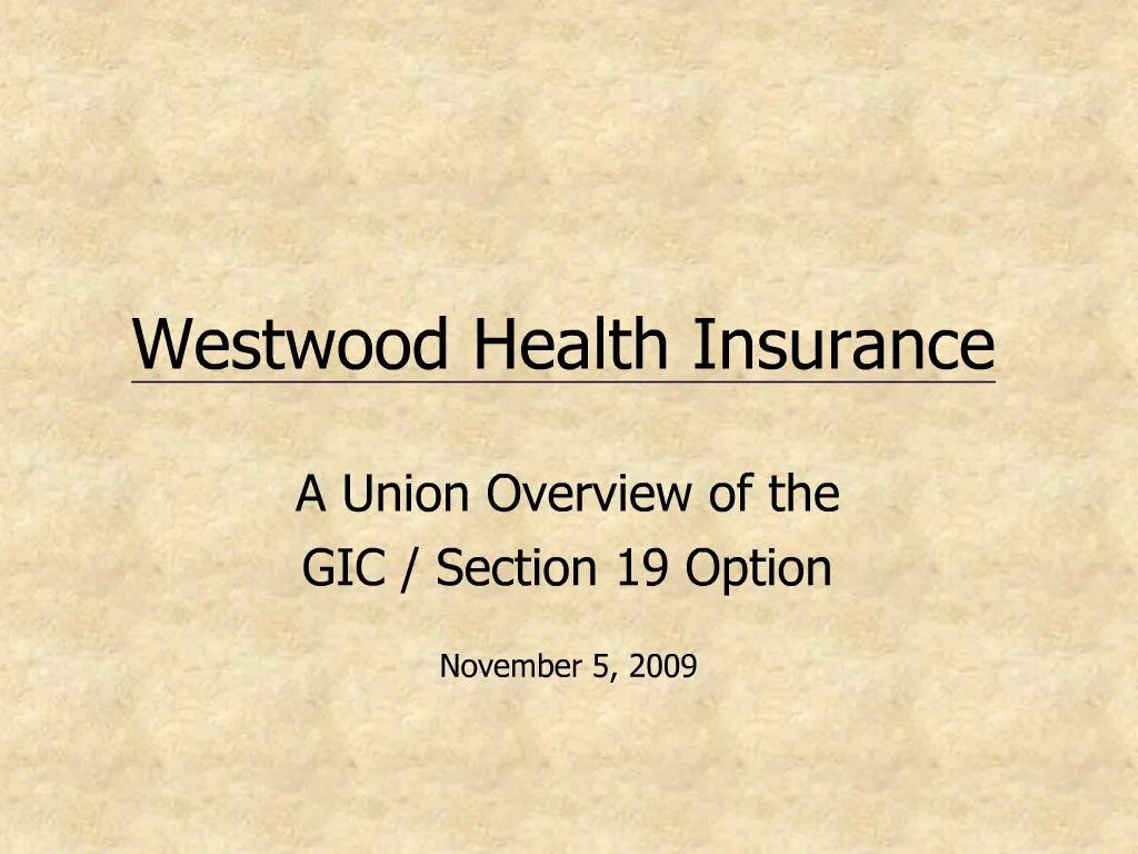 PPT Westwood Health Insurance PowerPoint Presentation, free download