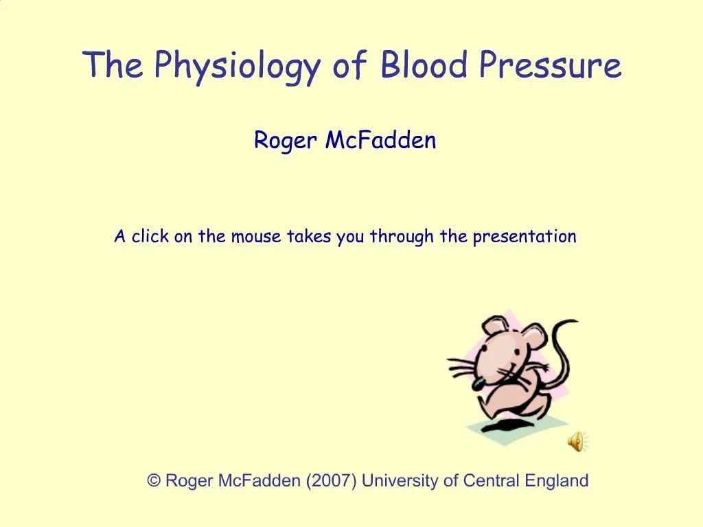 PPT The Physiology of Blood Pressure PowerPoint Presentation, free