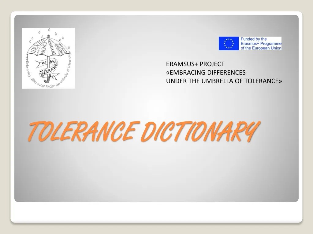 PPT TOLERANCE DICTIONARY PowerPoint Presentation, free download ID