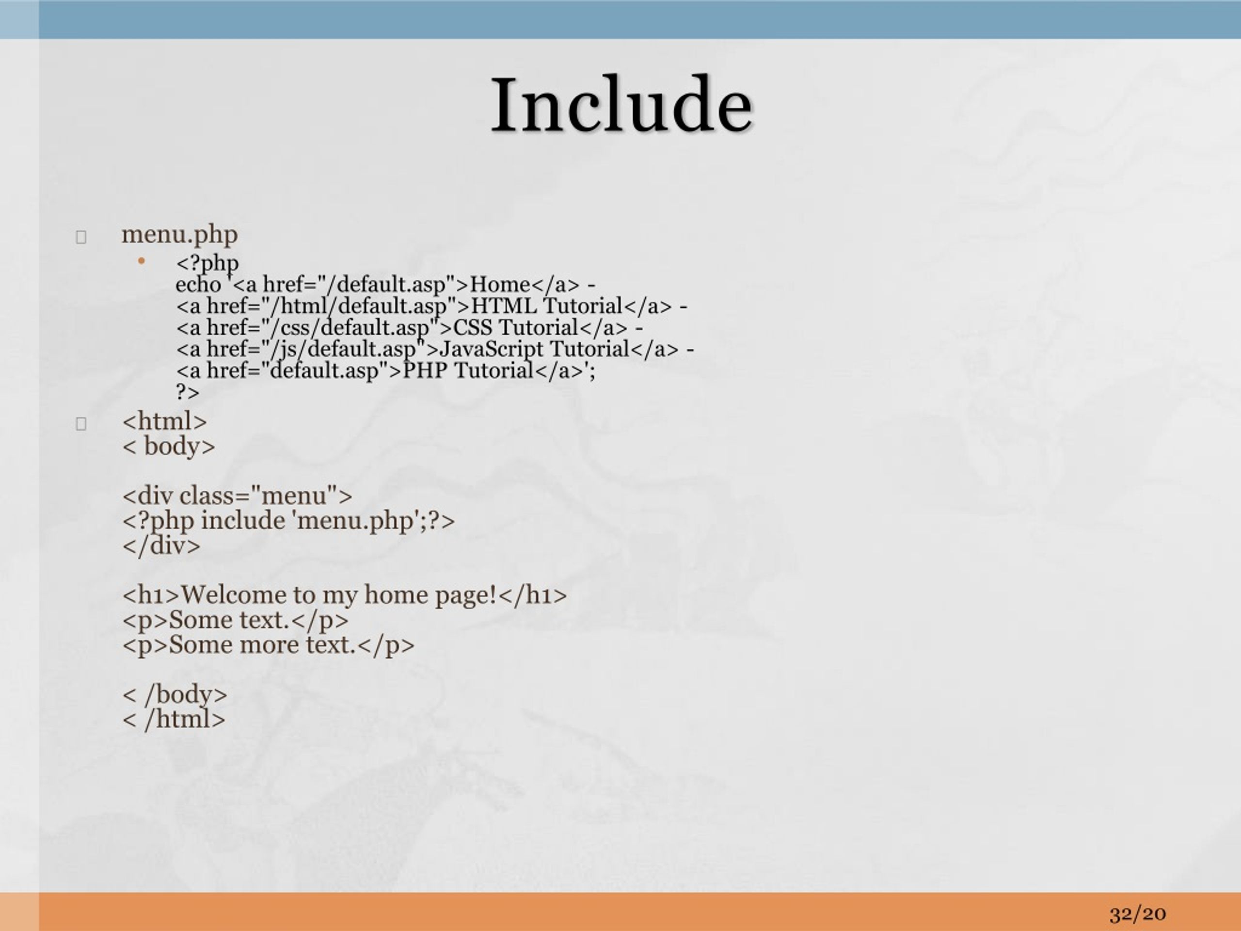 PPT Ch. 3. PHP ( 이 강의 내용의 대부분 예들은 w3schools/php/default.asp 에서 가져온