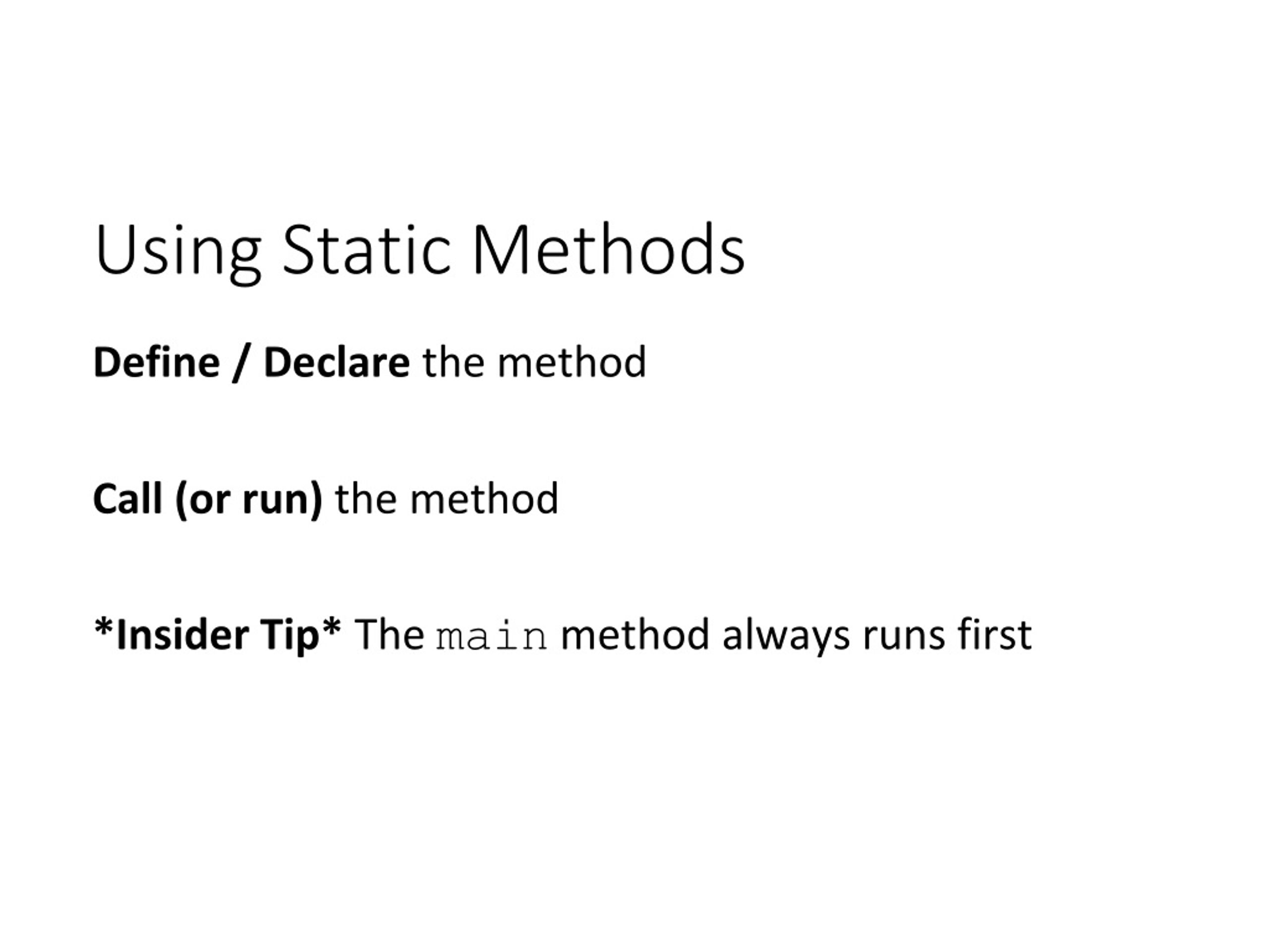 PPT Static Methods and Method Calls PowerPoint Presentation, free