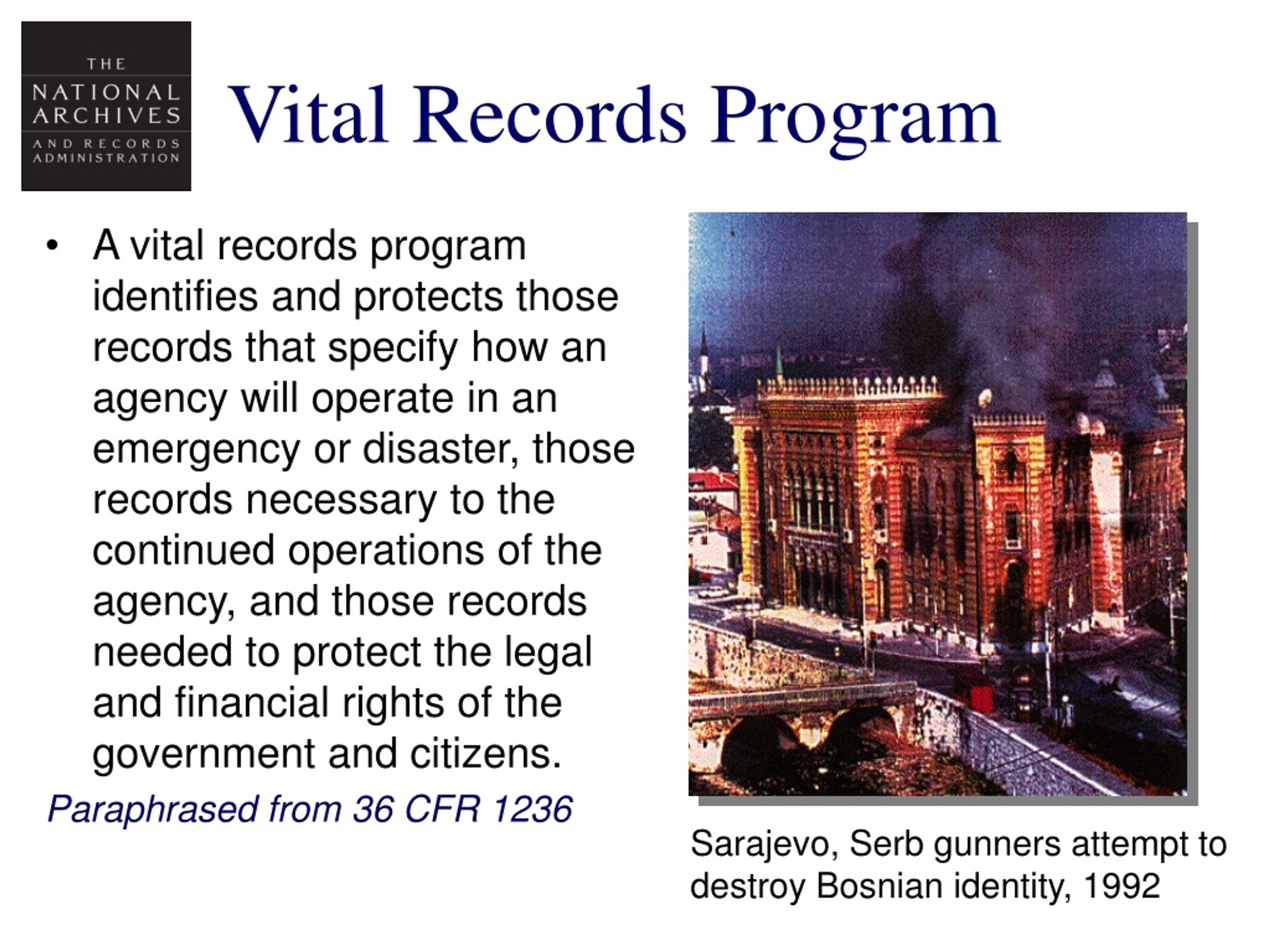 PPT Vital Records Management PowerPoint Presentation, free download