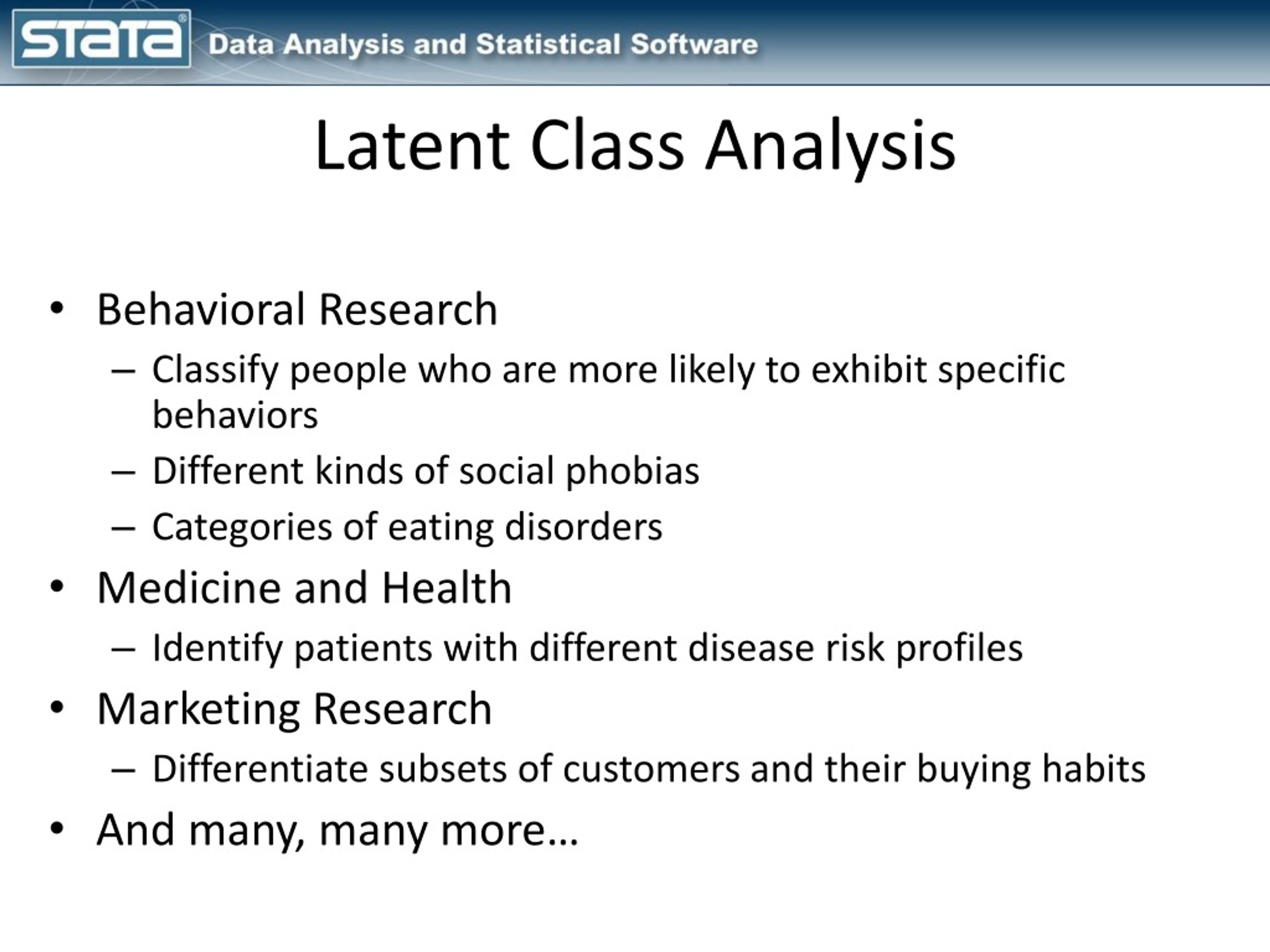 PPT Latent Class Analysis Using Stata PowerPoint Presentation, free
