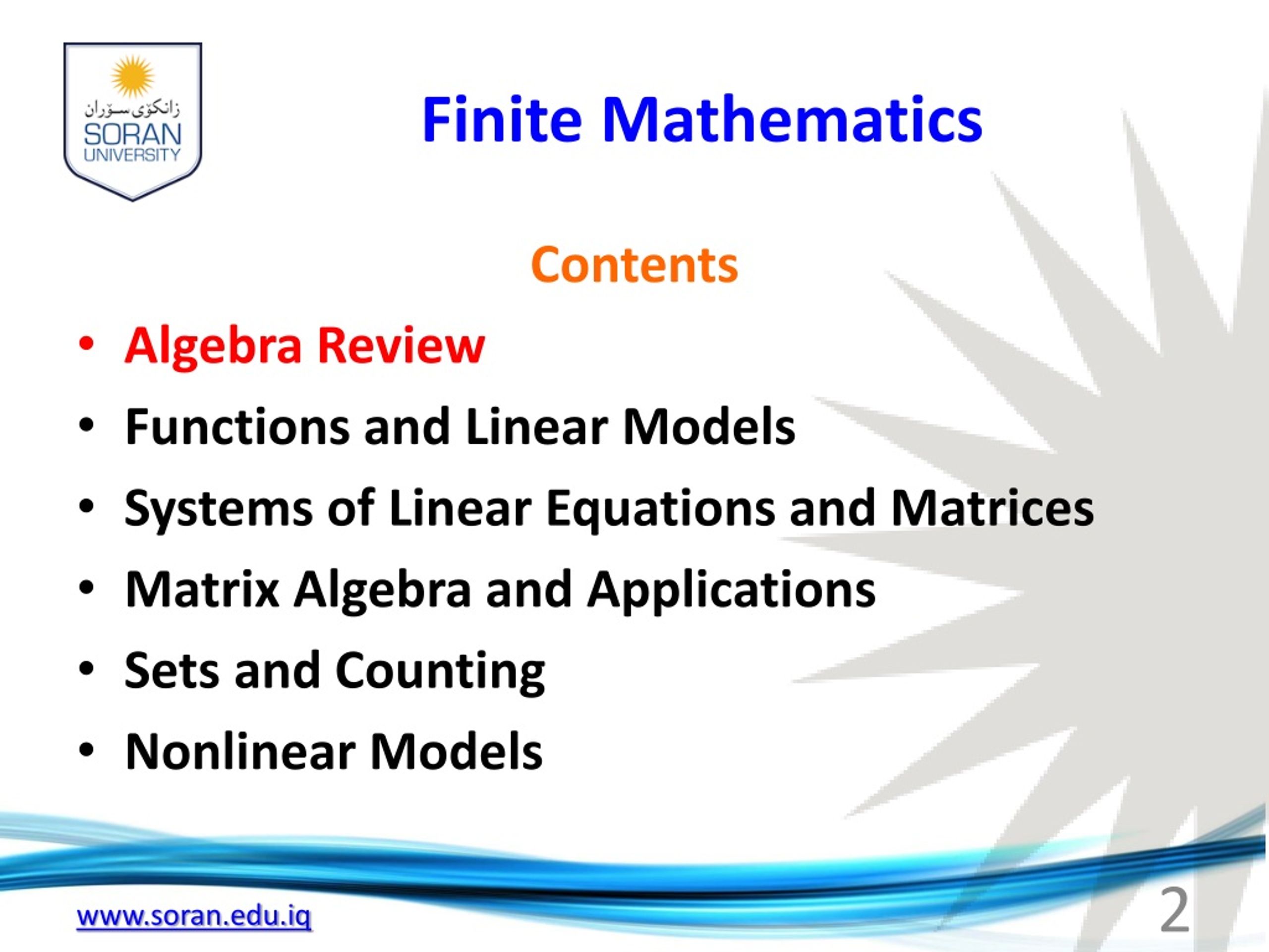 PPT Finite Mathematics PowerPoint Presentation, free download ID604799
