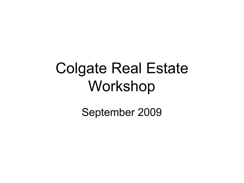 PPT Colgate Real Estate PowerPoint Presentation, free