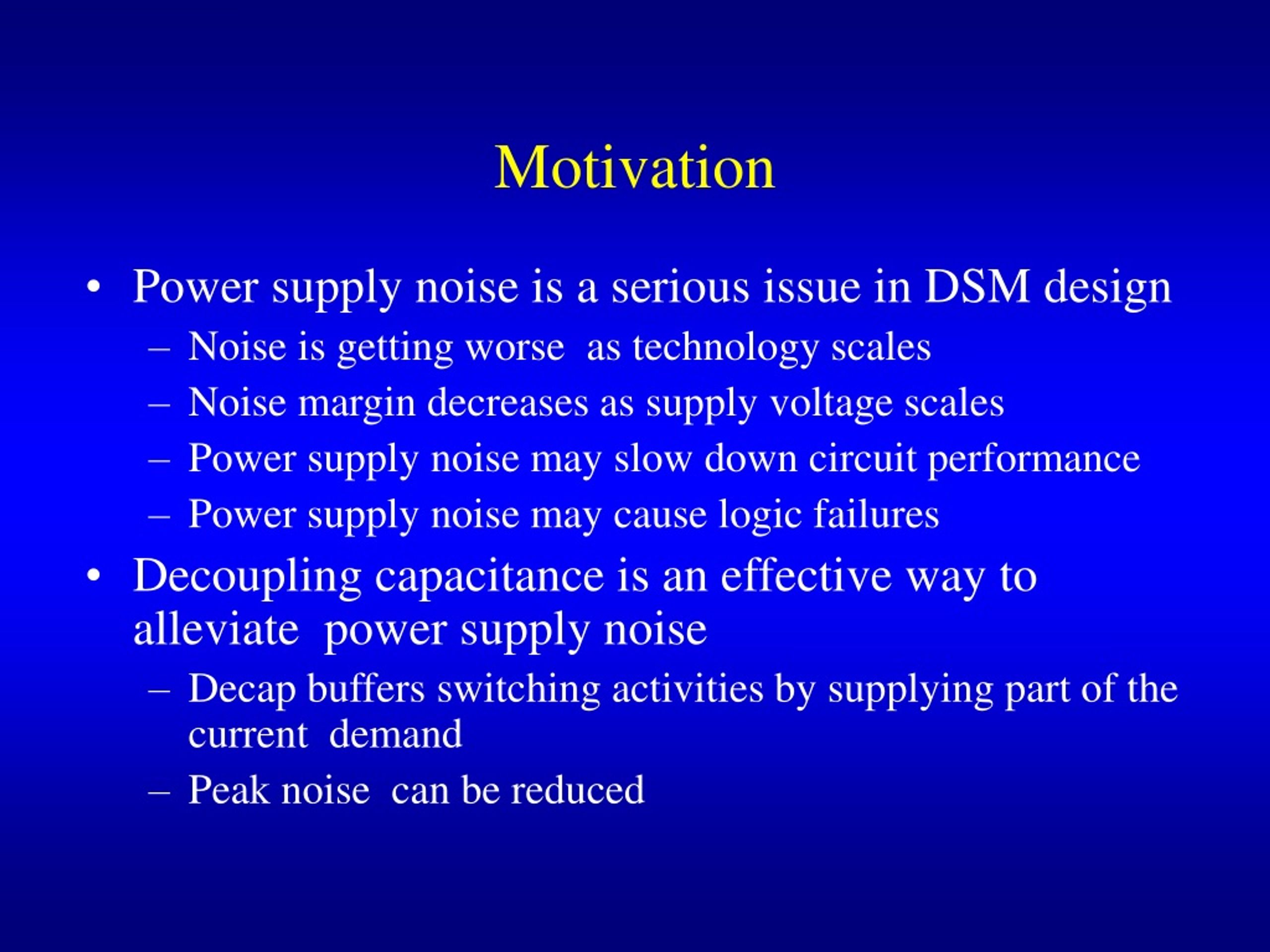 PPT Decoupling Capacitance Allocation for Power Supply Noise