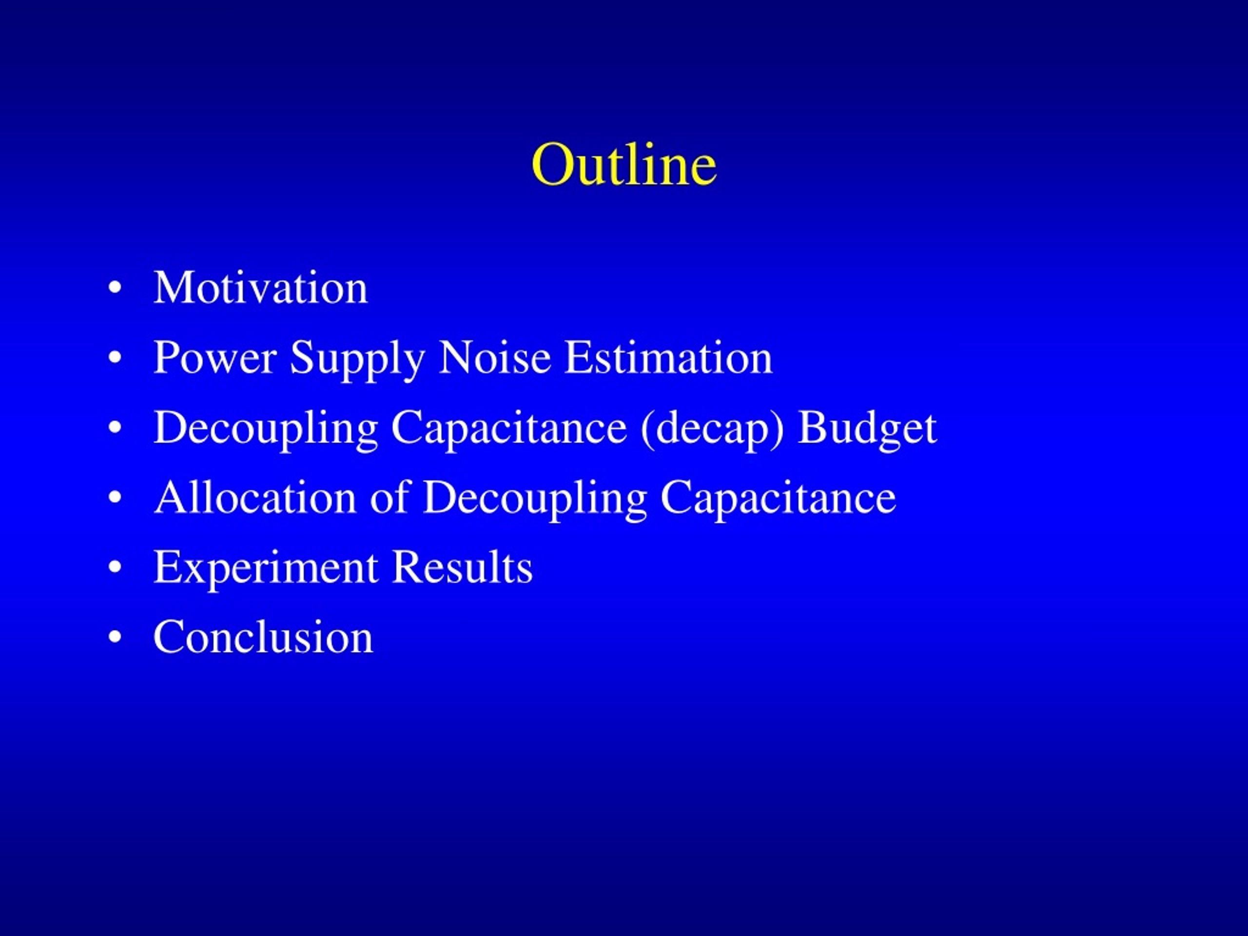 PPT Decoupling Capacitance Allocation for Power Supply Noise