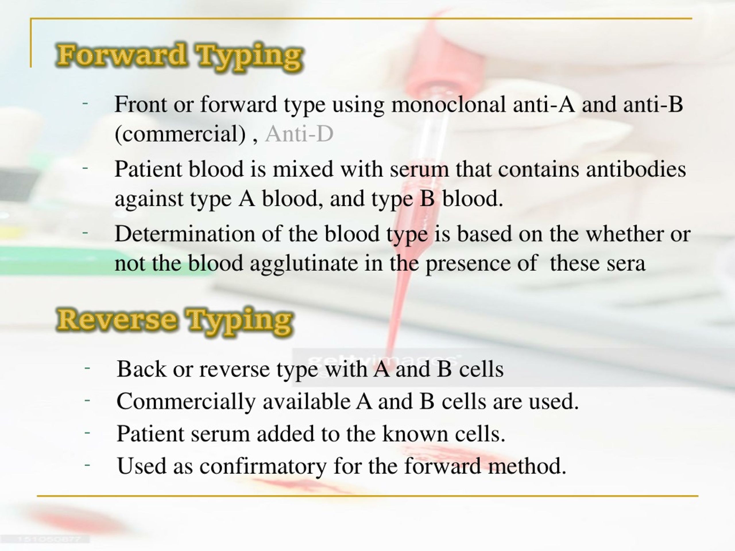 😍 Reverse blood typing procedure. Reverse Typing. 20221017