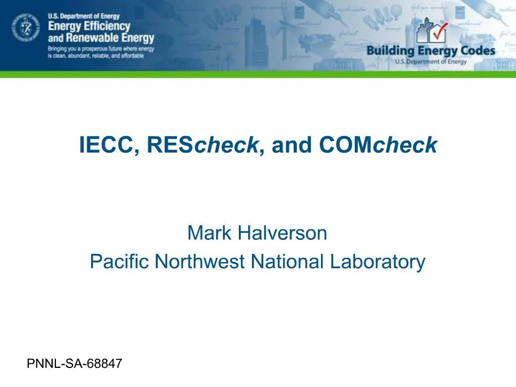PPT IECC, REScheck, and COMcheck PowerPoint Presentation, free