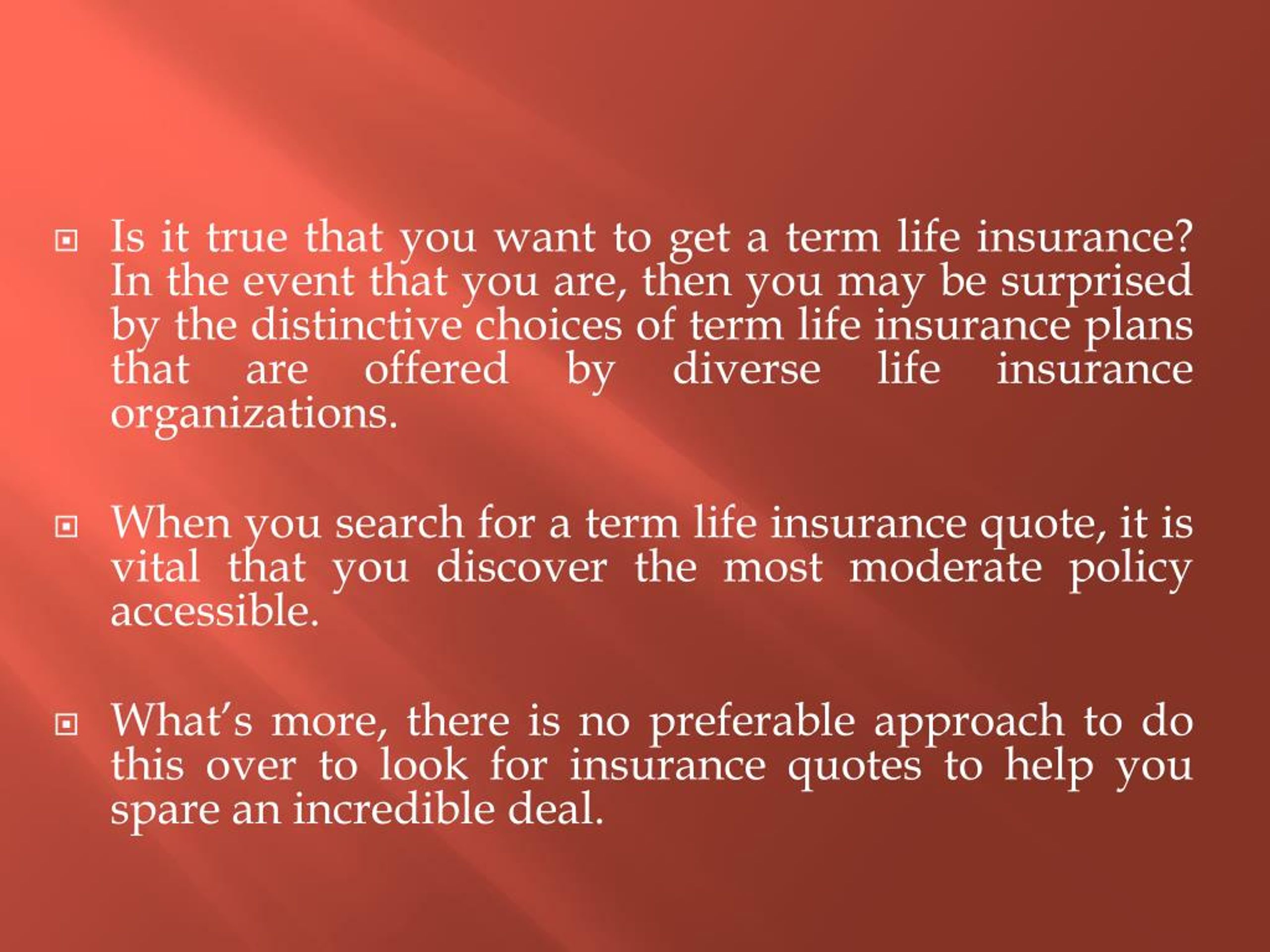 PPT Best Term Life Insurance Quote Instantly PowerPoint Presentation