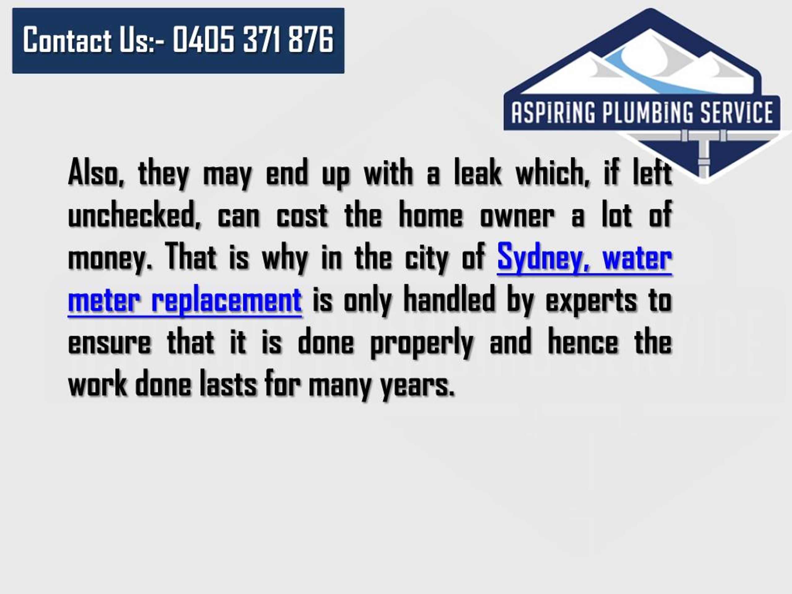 PPT Sydney and Gold Coast Plumbing with Water Meter Replacement