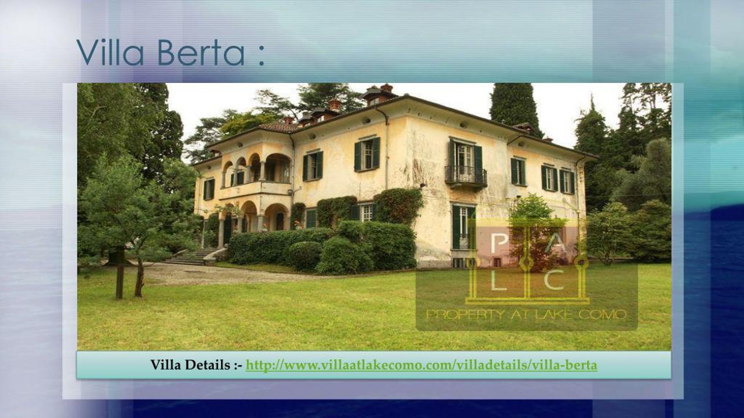 PPT Luxury Homes for Sale in Lake Como, Italy PowerPoint Presentation