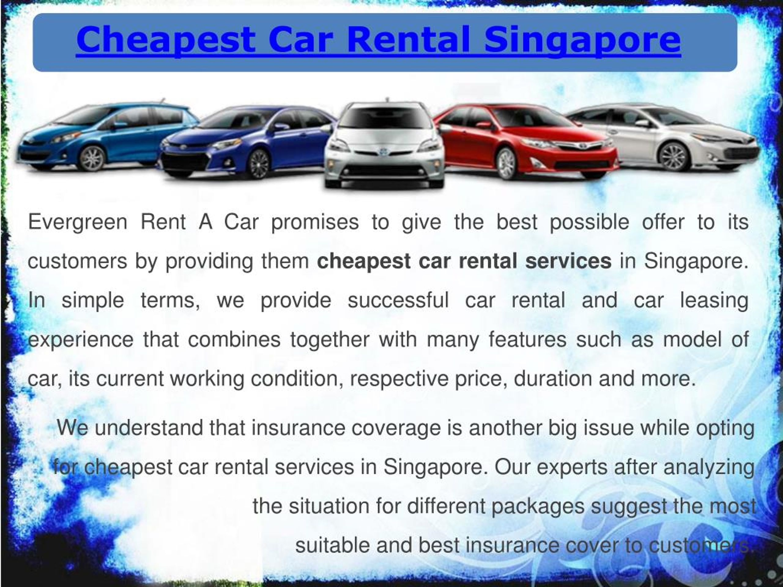 PPT Singapore Cheapest Car Rental PowerPoint Presentation, free