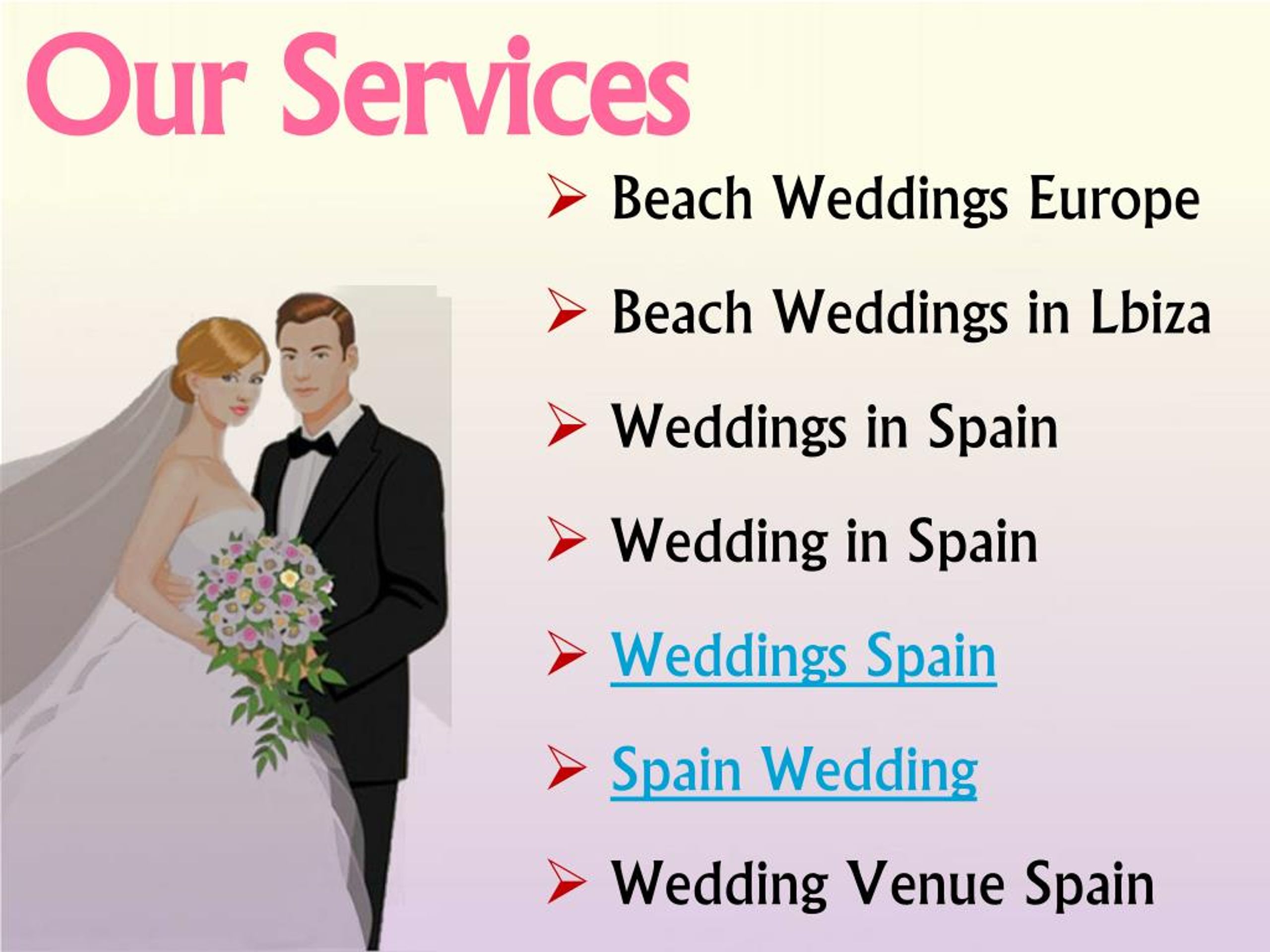 PPT Weddings Spain Wedding Destinations Abroad PowerPoint
