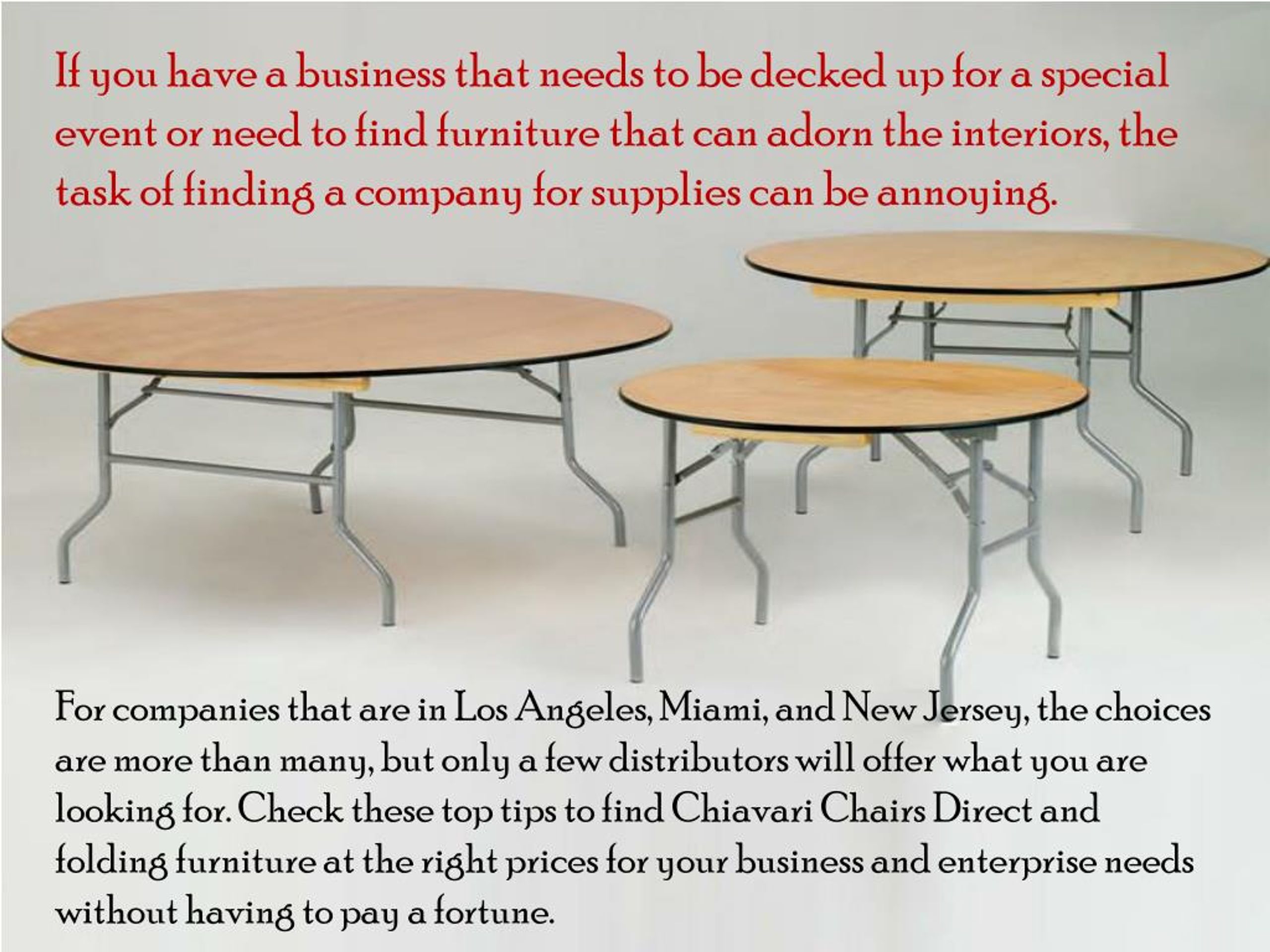 PPT Your Guide to Getting Discount Folding Tables and Furniture