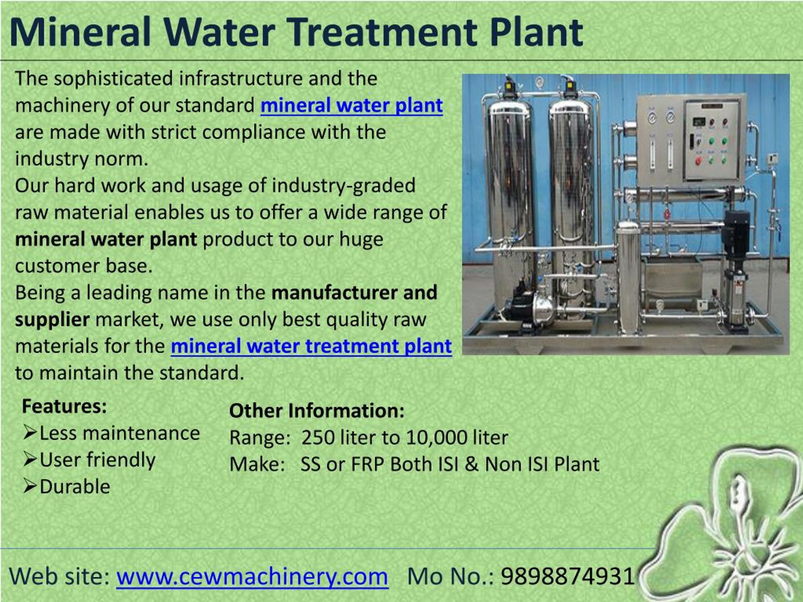 PPT Mineral Water Plant Mineral Water Treatment Plant Manufact
