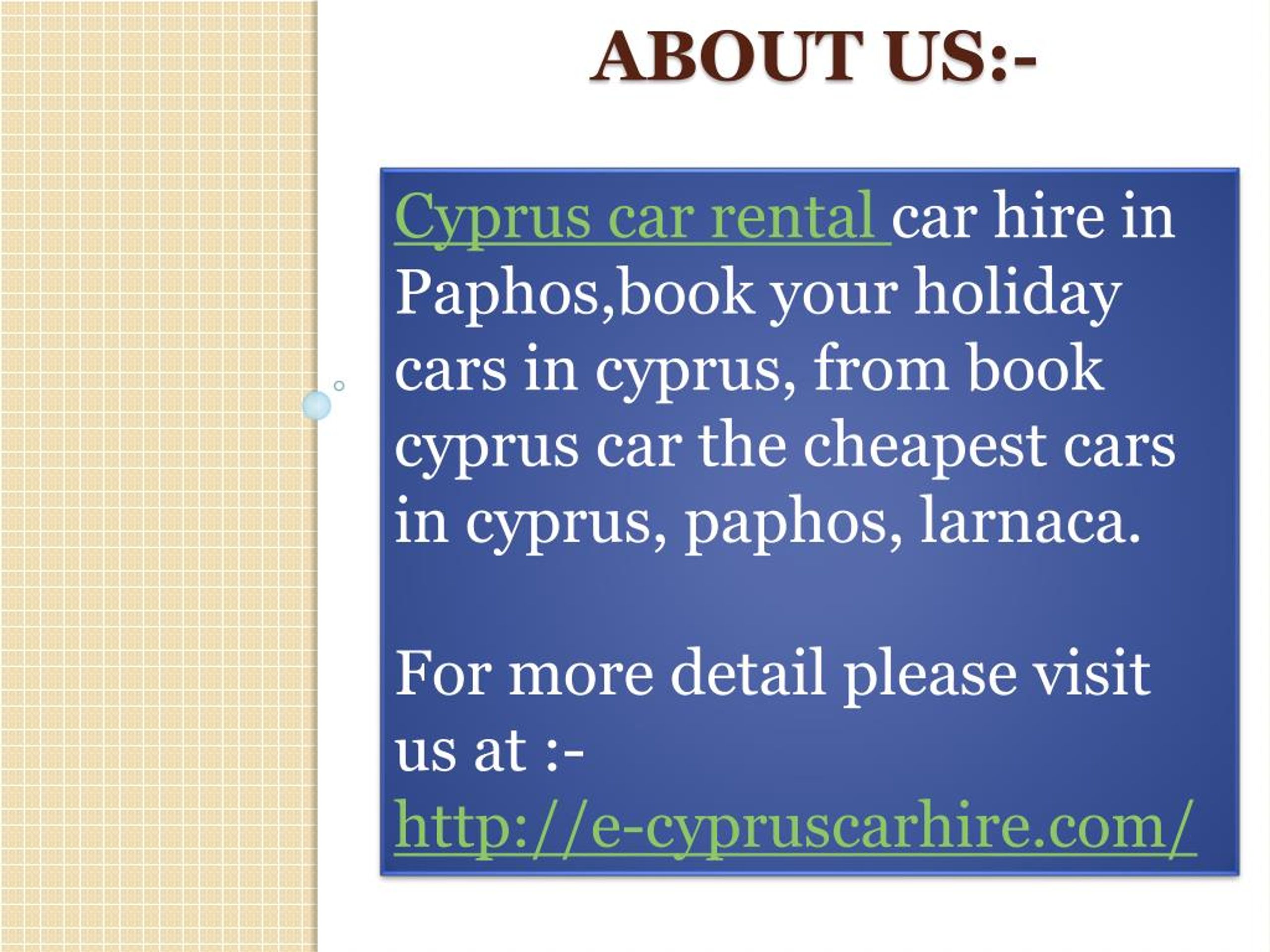 PPT Cyprus car rentals PowerPoint Presentation, free download ID