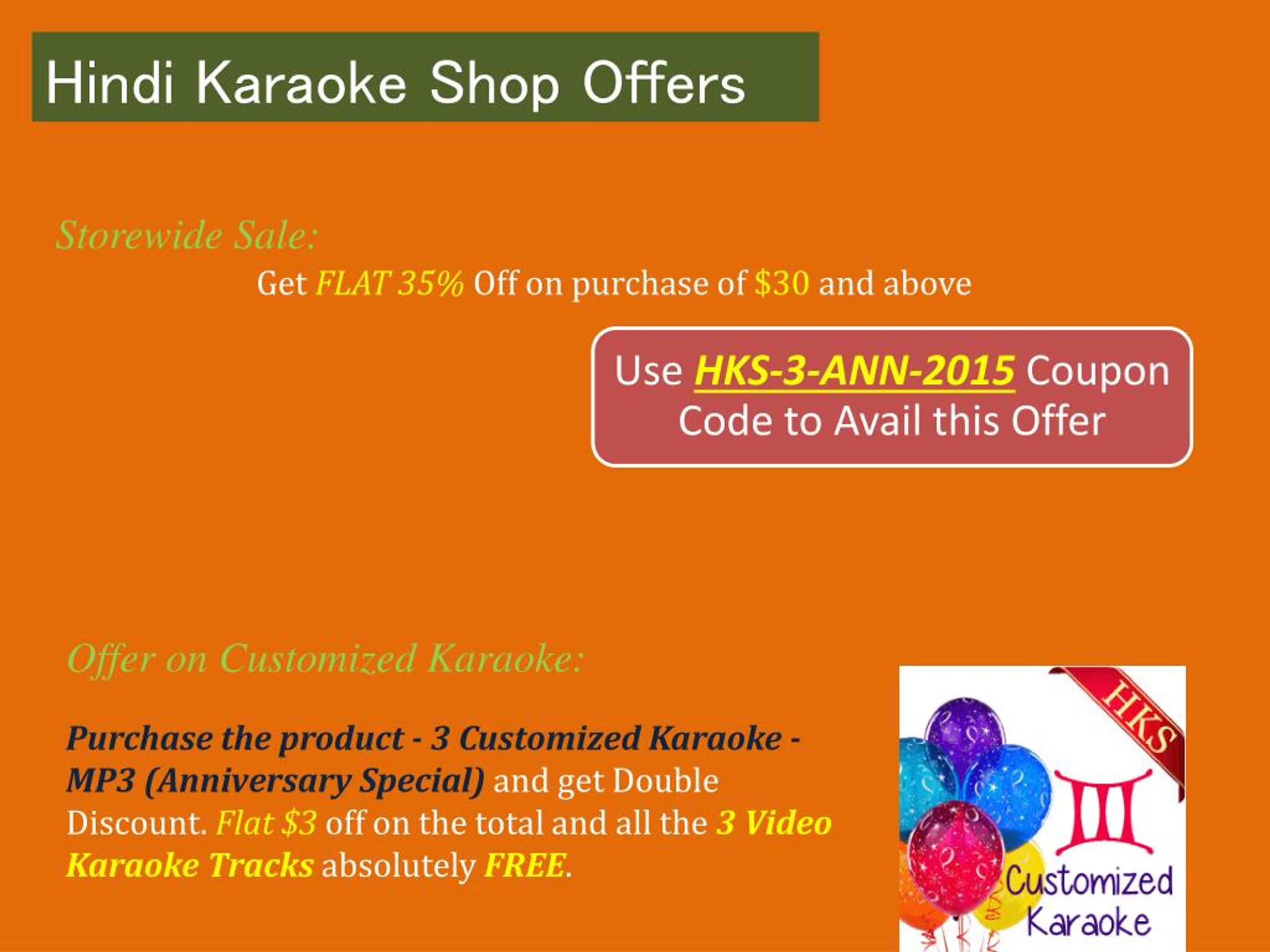PPT Hindi Karaoke Shop 3rd Anniversary Karaoke Offers PowerPoint Presentation ID7134301