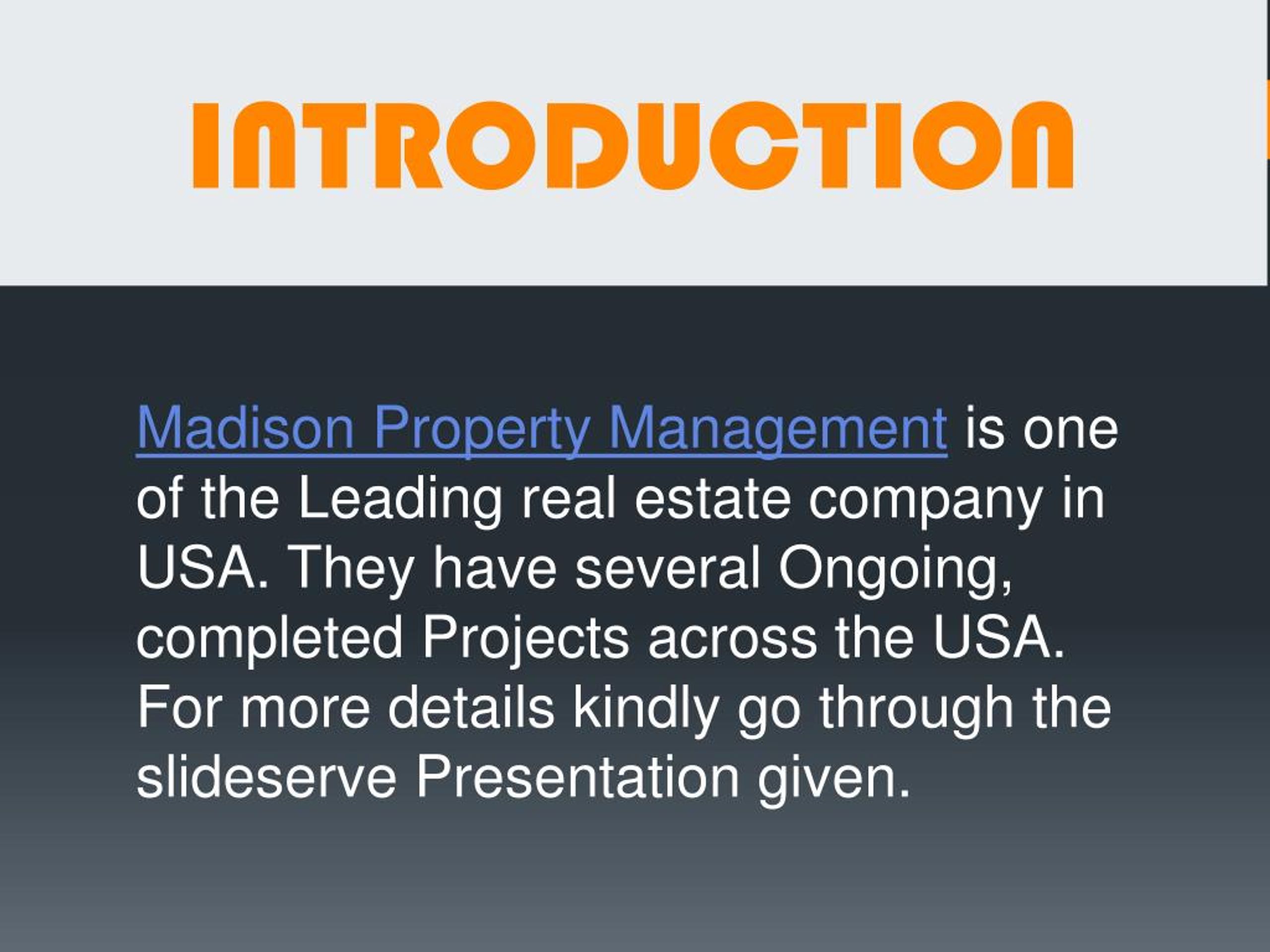 PPT Ongoing and projects of Madison Properties PowerPoint